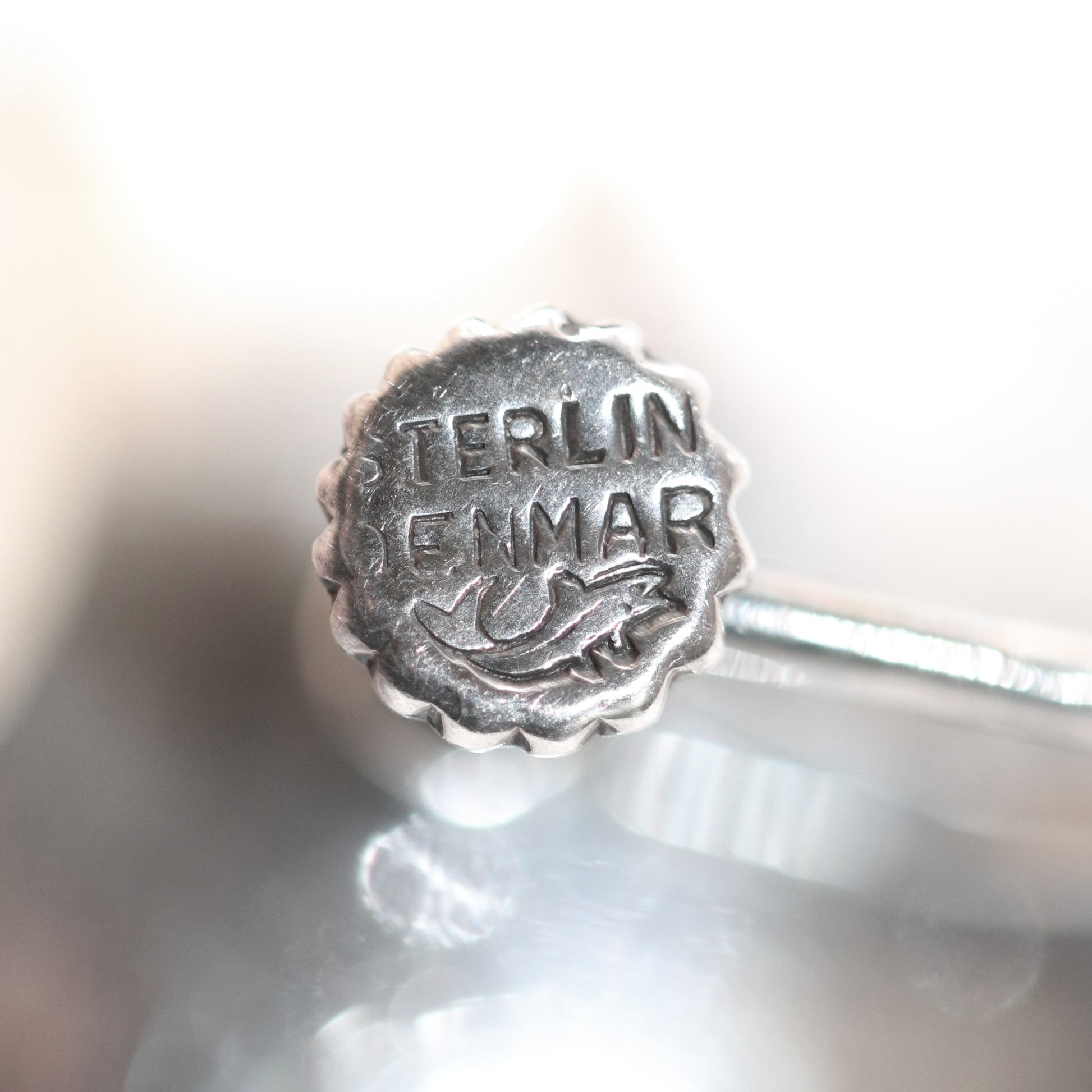 Vintage Scandinavian Jewelry | Hans Jensen Sterling Silver Leaf Screwback Earrings