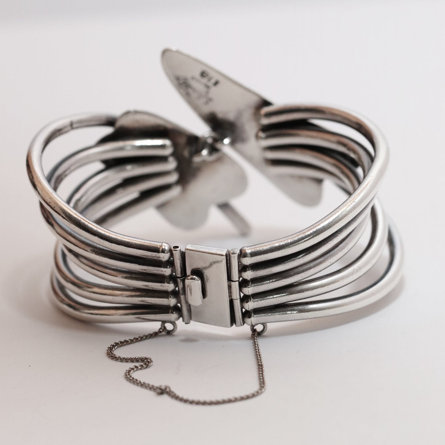 Vintage Salvador Teran Taxco Jewelry | Modernist Stylized Leaf Modernist Bracelet