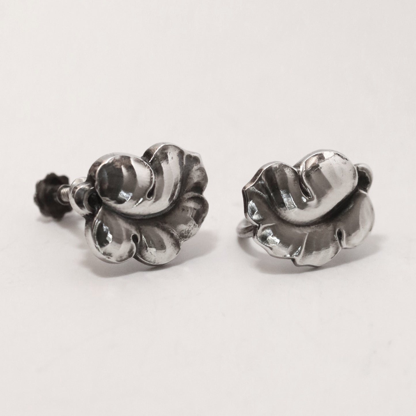 Vintage Georg Jensen Jewelry | Grape Leaf Earrings 50B Denmark
