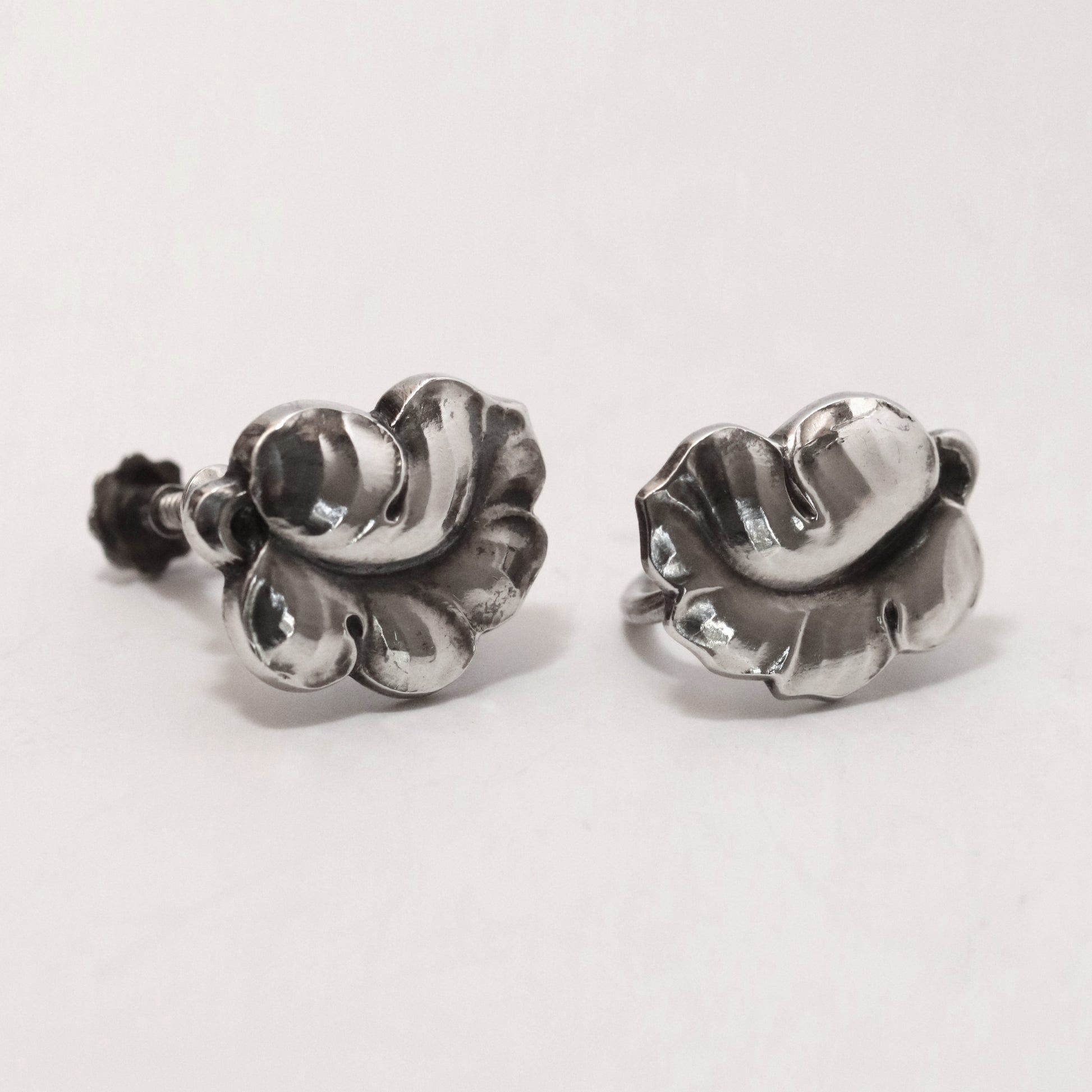 Vintage Georg Jensen Jewelry | Grape Leaf Earrings 50B Denmark