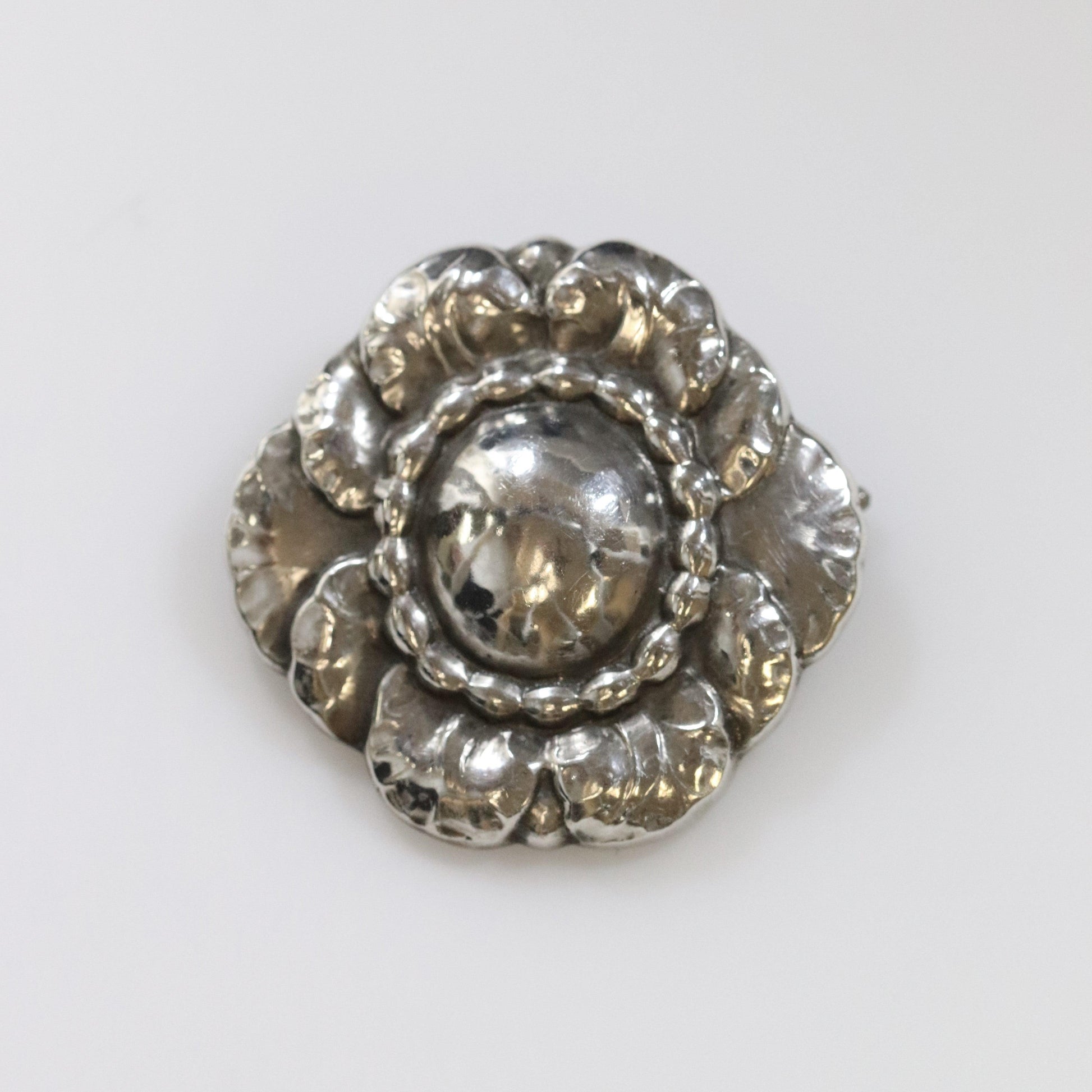 Antique Georg Jensen Jewelry | Art Nouveau Floral Brooch 174 - Carmel Fine Silver Jewelry