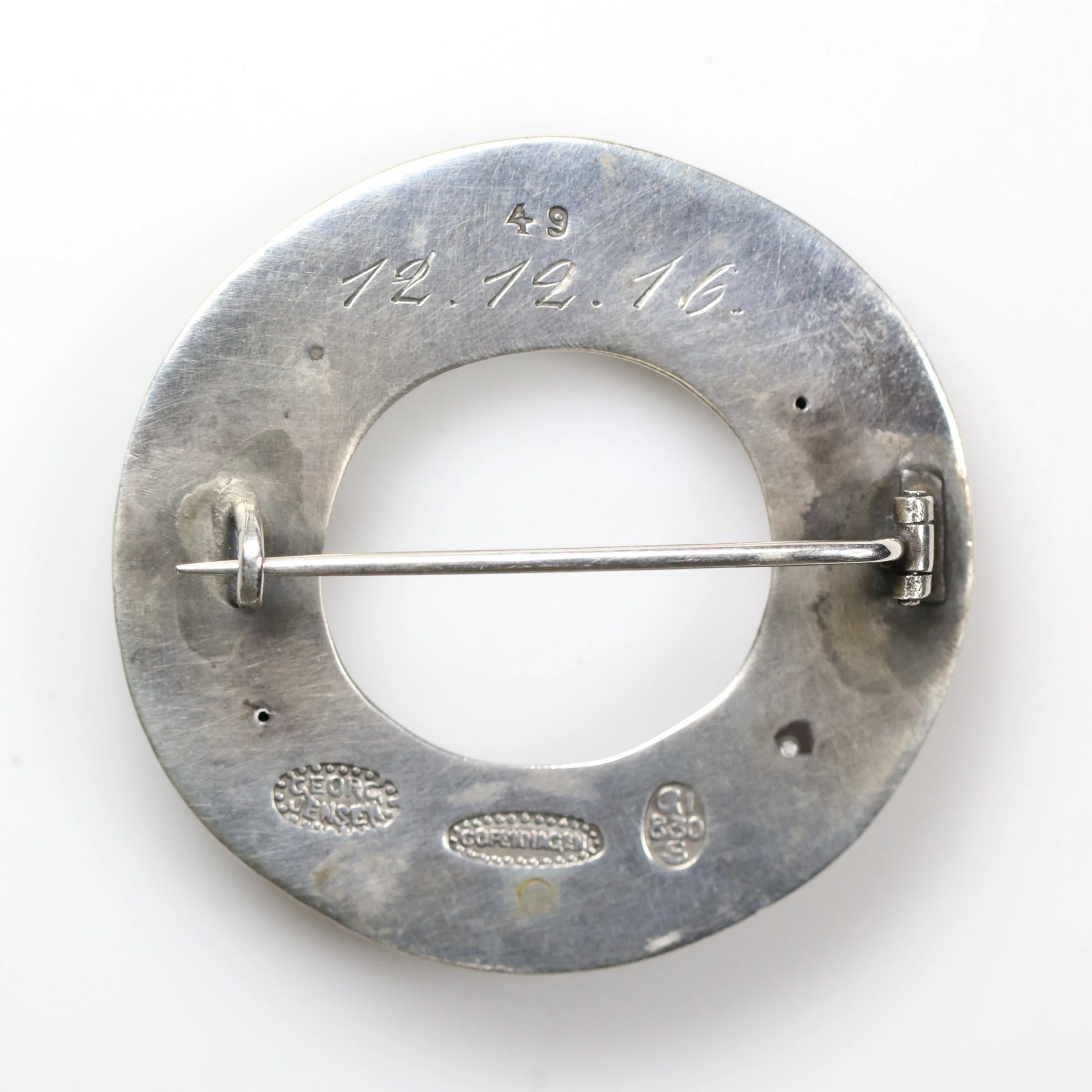 Antique Georg Jensen Jewelry | Early Coral Wreath Art Nouveau Brooch 49 - Carmel Fine Silver Jewelry