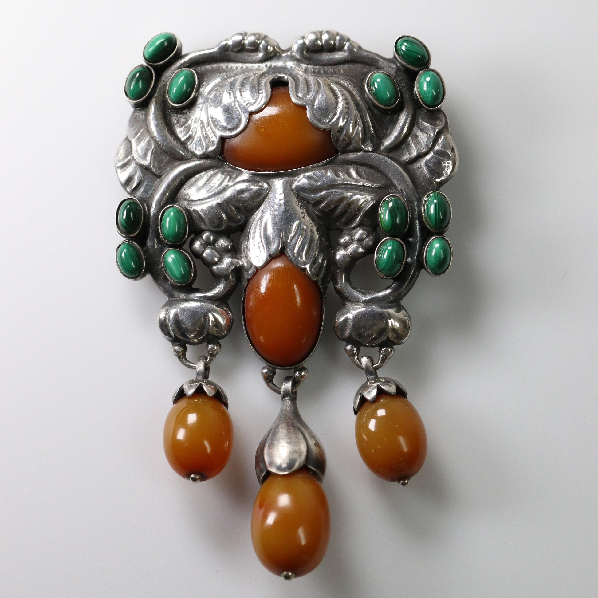 Antique Georg Jensen Jewelry | Rare Art Nouveau Master Brooch 96 - Carmel Fine Silver Jewelry