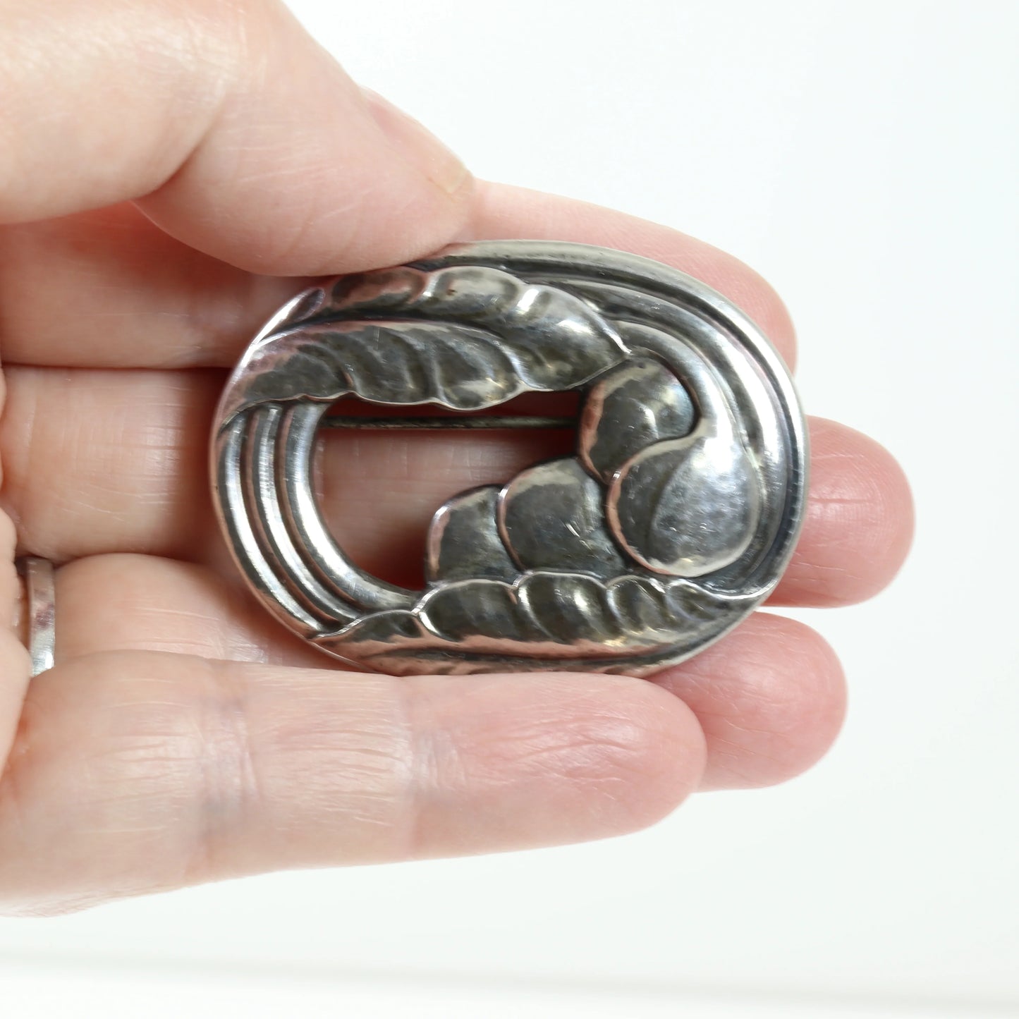 Early Georg Jensen Jewelry | Foliate Berry Art Nouveau Silver Vintage Brooch 18 - Carmel Fine Silver Jewelry