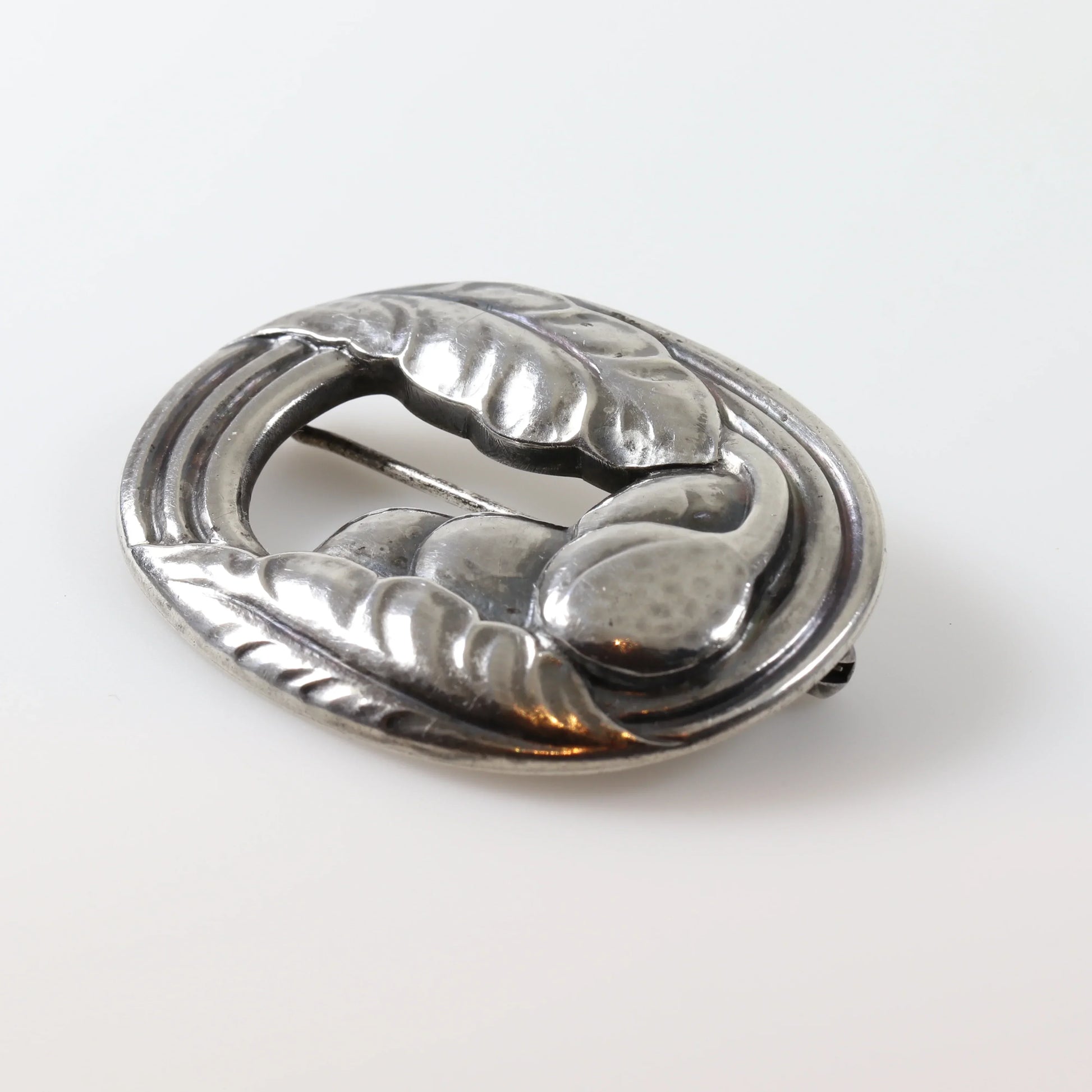 Early Georg Jensen Jewelry | Foliate Berry Art Nouveau Silver Vintage Brooch 18 - Carmel Fine Silver Jewelry