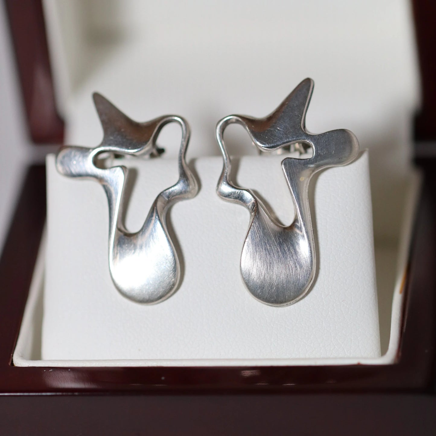 Georg Jensen Jewelry | Abstract Sterling Silver Earrings 118 Denmark - Carmel Fine Silver Jewelry