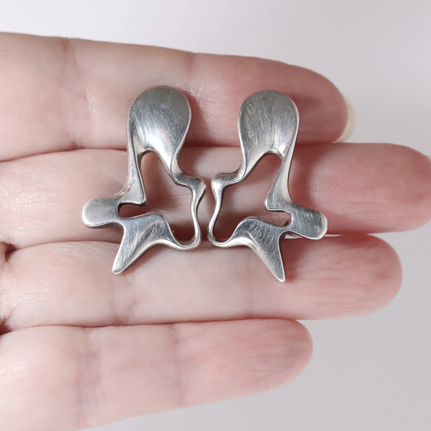 Georg Jensen Jewelry | Abstract Sterling Silver Earrings 118 Denmark - Carmel Fine Silver Jewelry