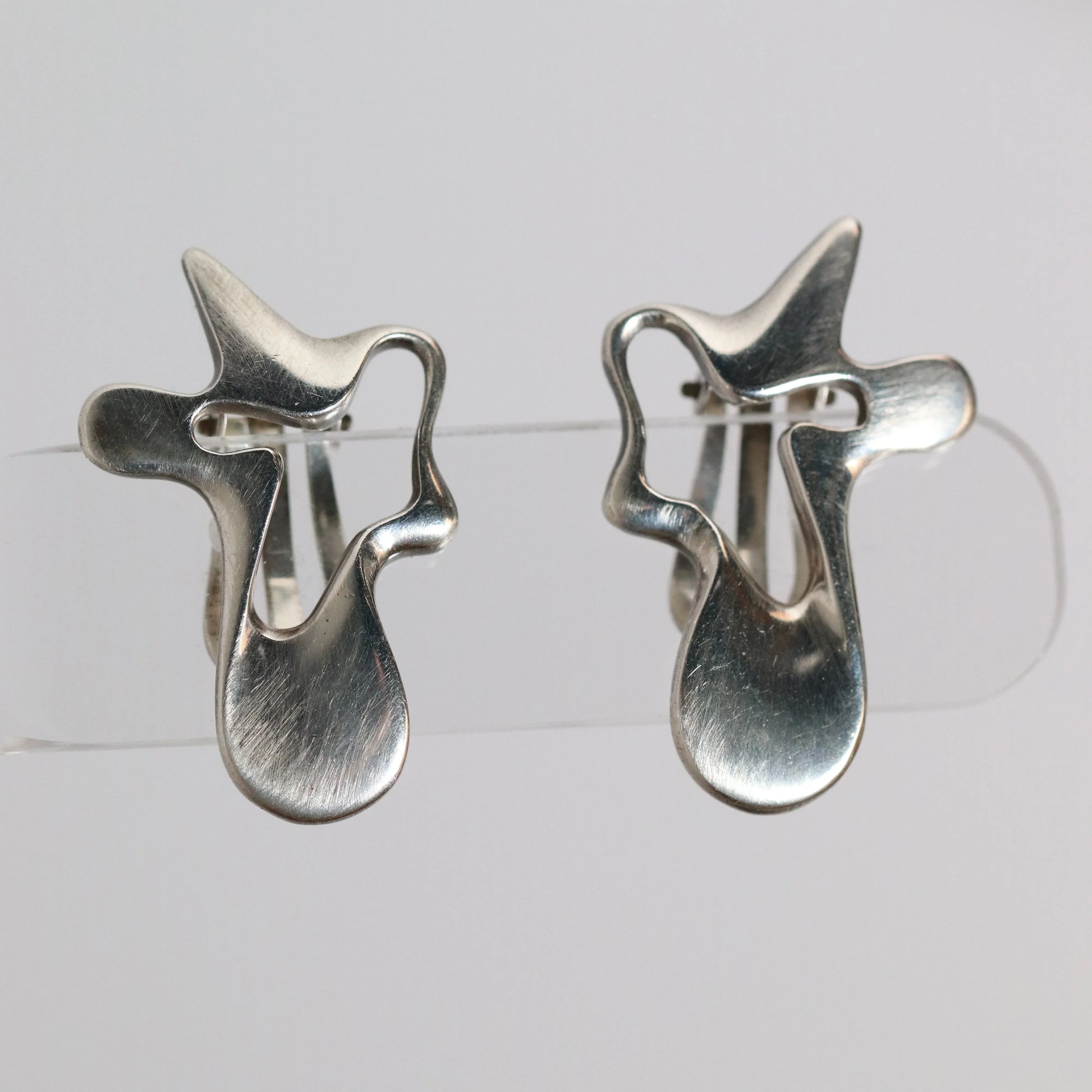 Georg Jensen Jewelry | Abstract Sterling Silver Earrings 118 Denmark - Carmel Fine Silver Jewelry