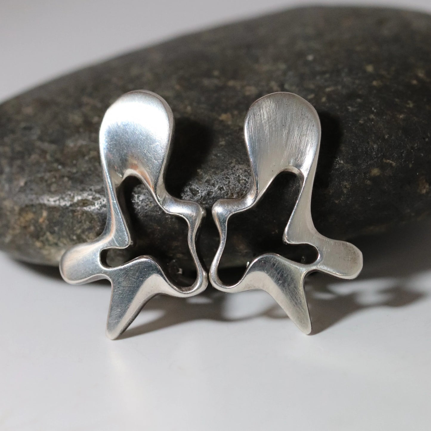 Georg Jensen Jewelry | Abstract Sterling Silver Earrings 118 Denmark - Carmel Fine Silver Jewelry