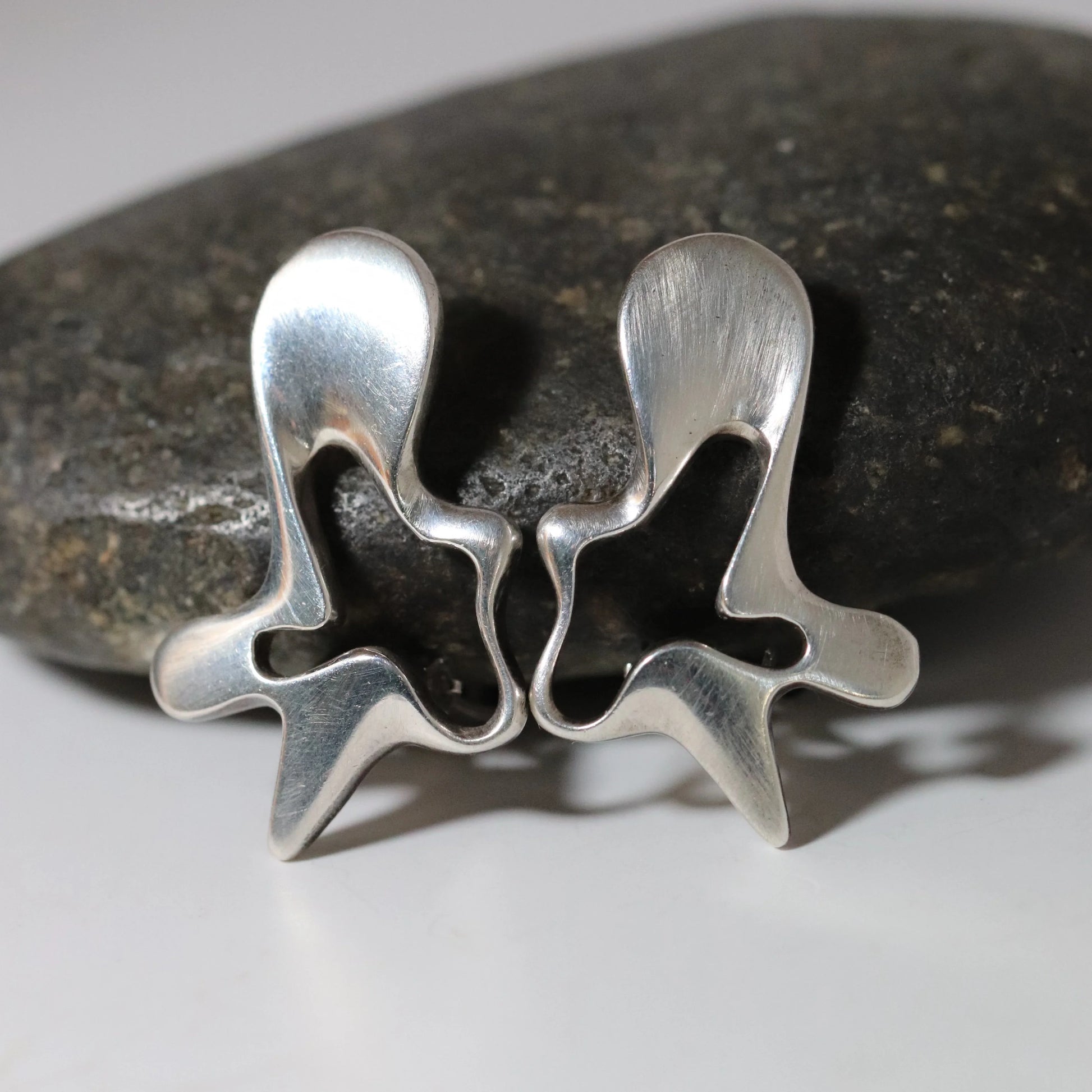 Georg Jensen Jewelry | Abstract Sterling Silver Earrings 118 Denmark - Carmel Fine Silver Jewelry