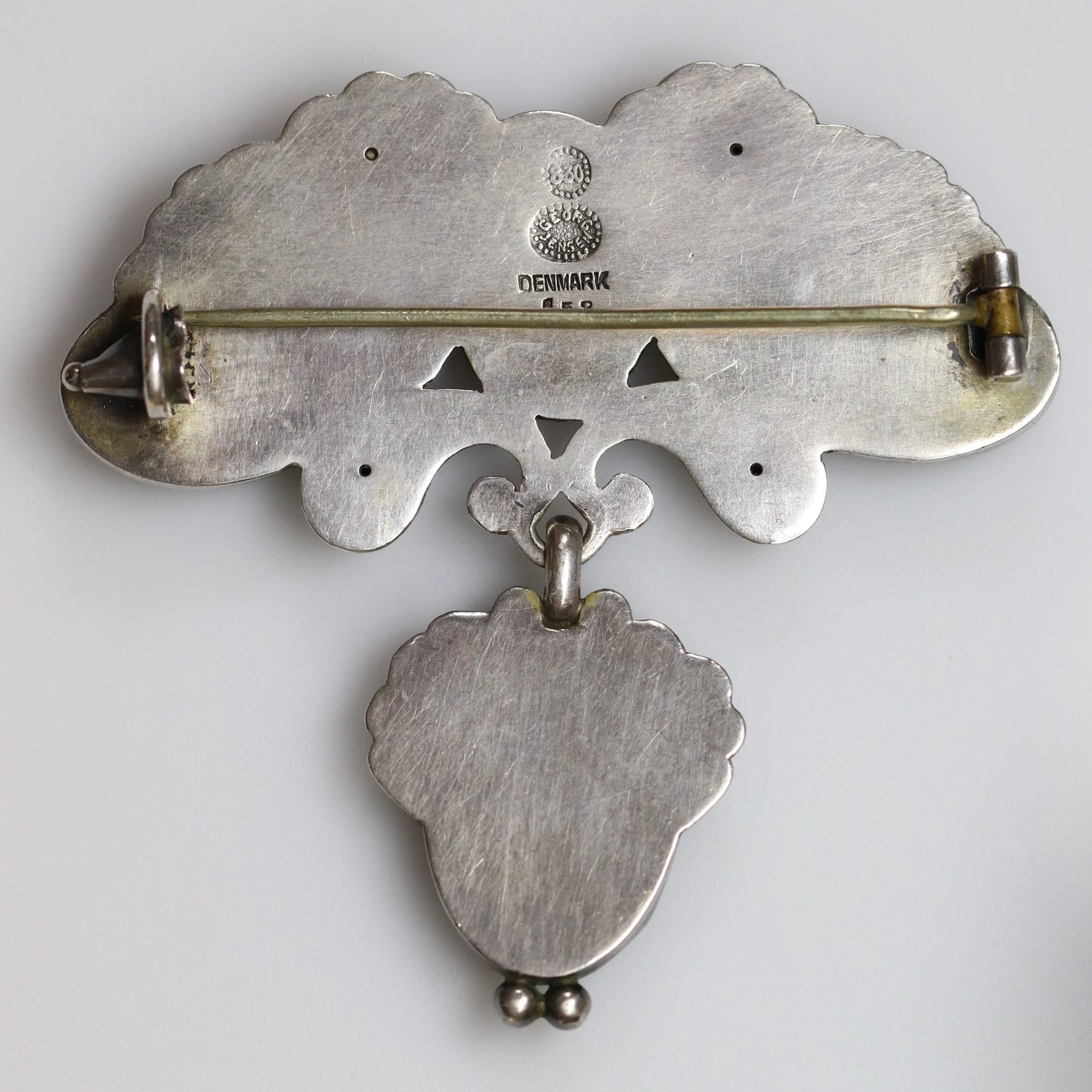 Georg Jensen Jewelry | Labradorite Art Nouveau Silver Vintage Brooch 152 - Carmel Fine Silver Jewelry