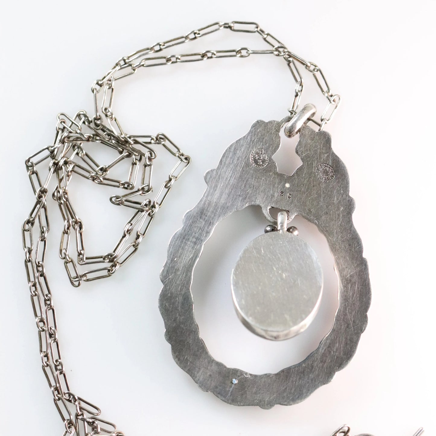 Georg Jensen Jewelry | Lapis Lazuli Art Nouveau Silver Vintage Necklace Pendant 20 - Carmel Fine Silver Jewelry