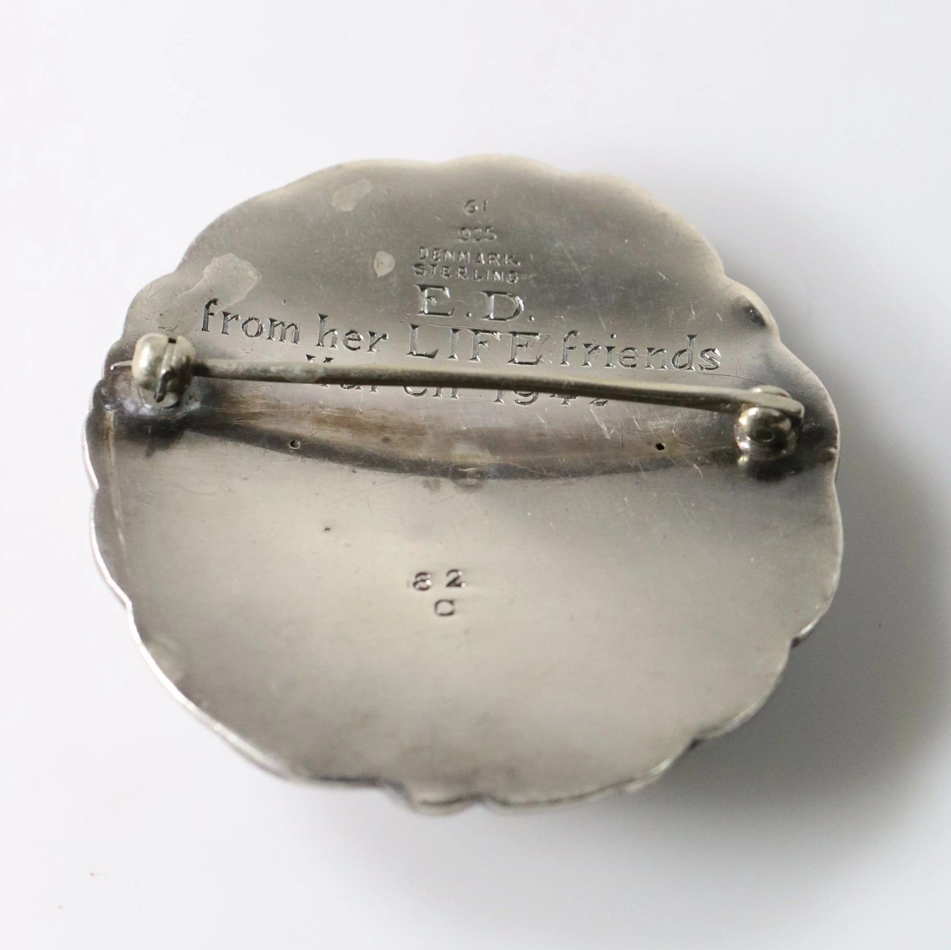 Georg Jensen Jewelry | Large Grape Art Nouveau Silver Vintage Brooch 82C - Carmel Fine Silver Jewelry