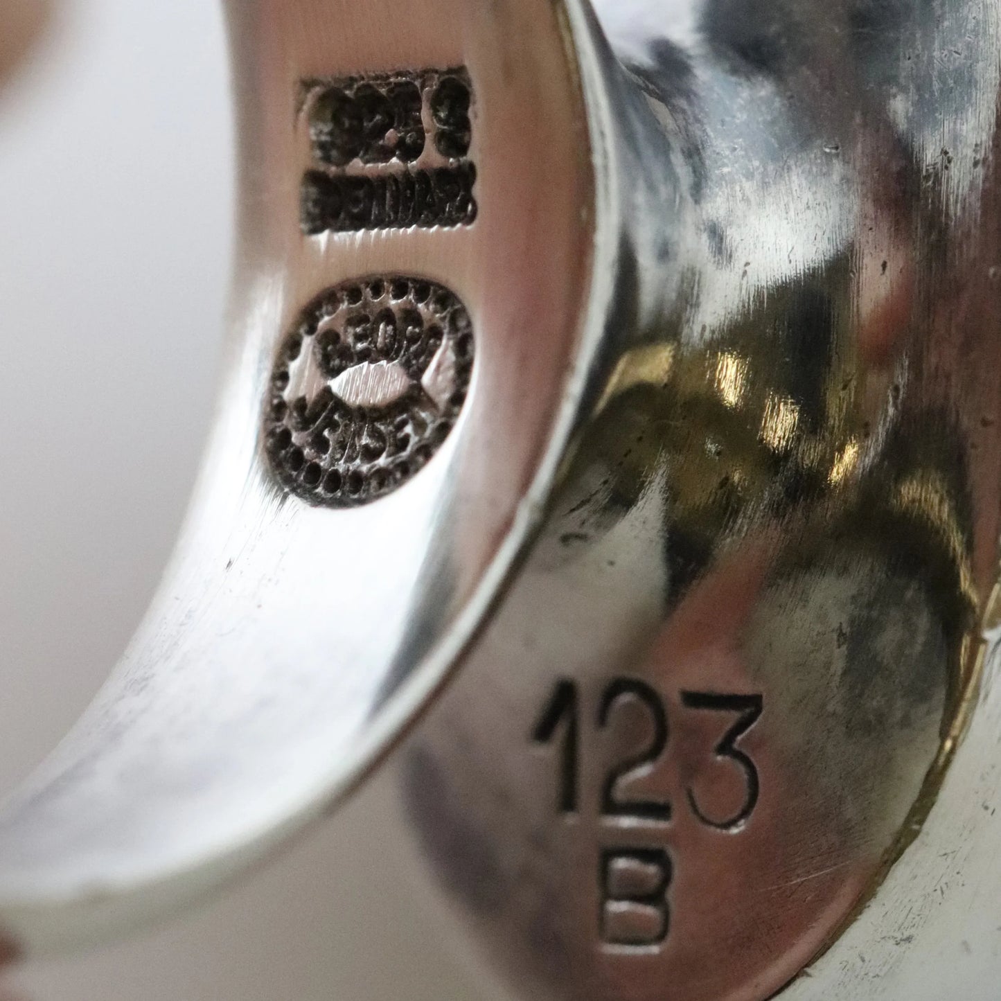 Georg Jensen Jewelry | Modernist Hematite Ring 123B - Carmel Fine Silver Jewelry