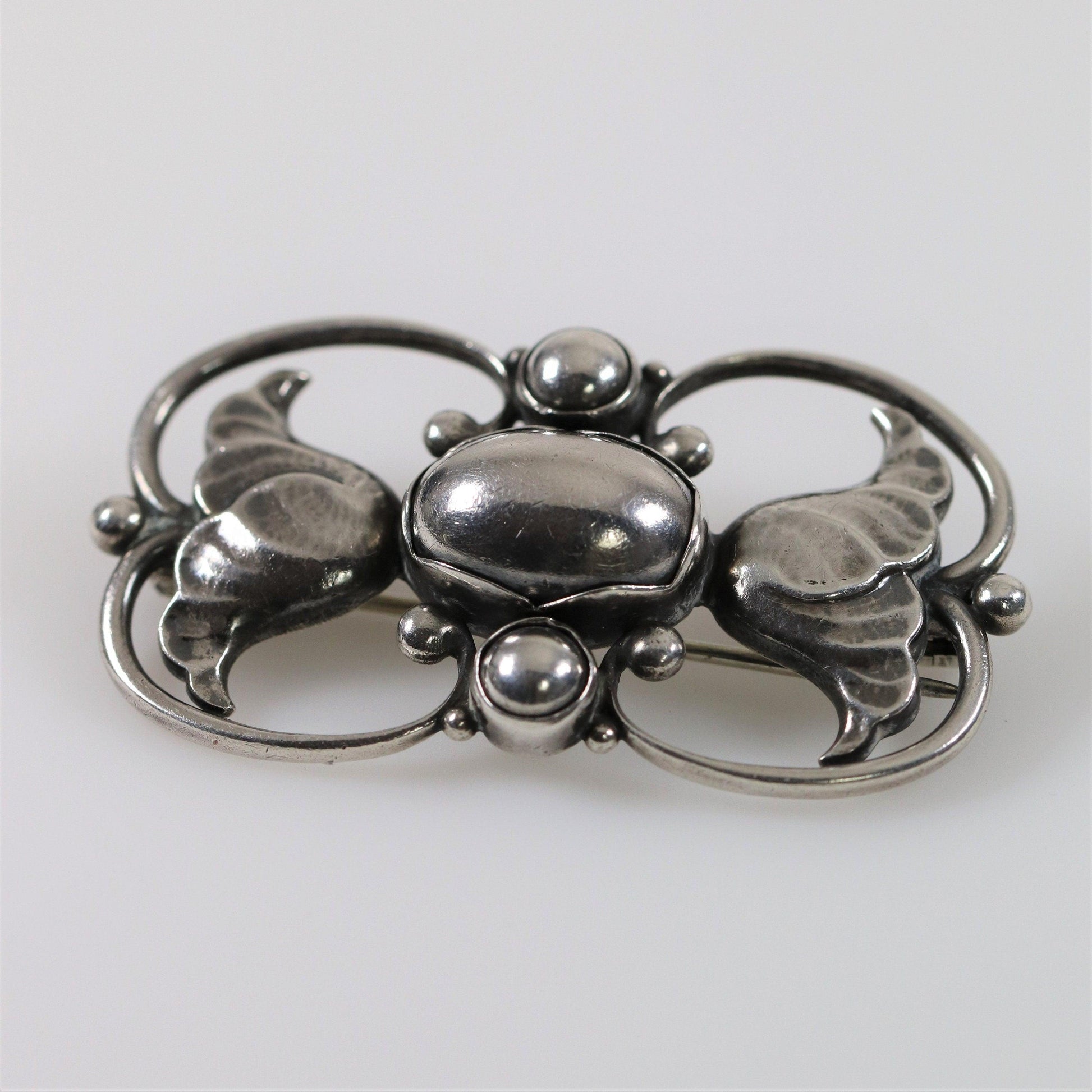 Georg Jensen Jewelry | Ornate Art Nouveau Pin Silver Vintage Brooch 236A - Carmel Fine Silver Jewelry