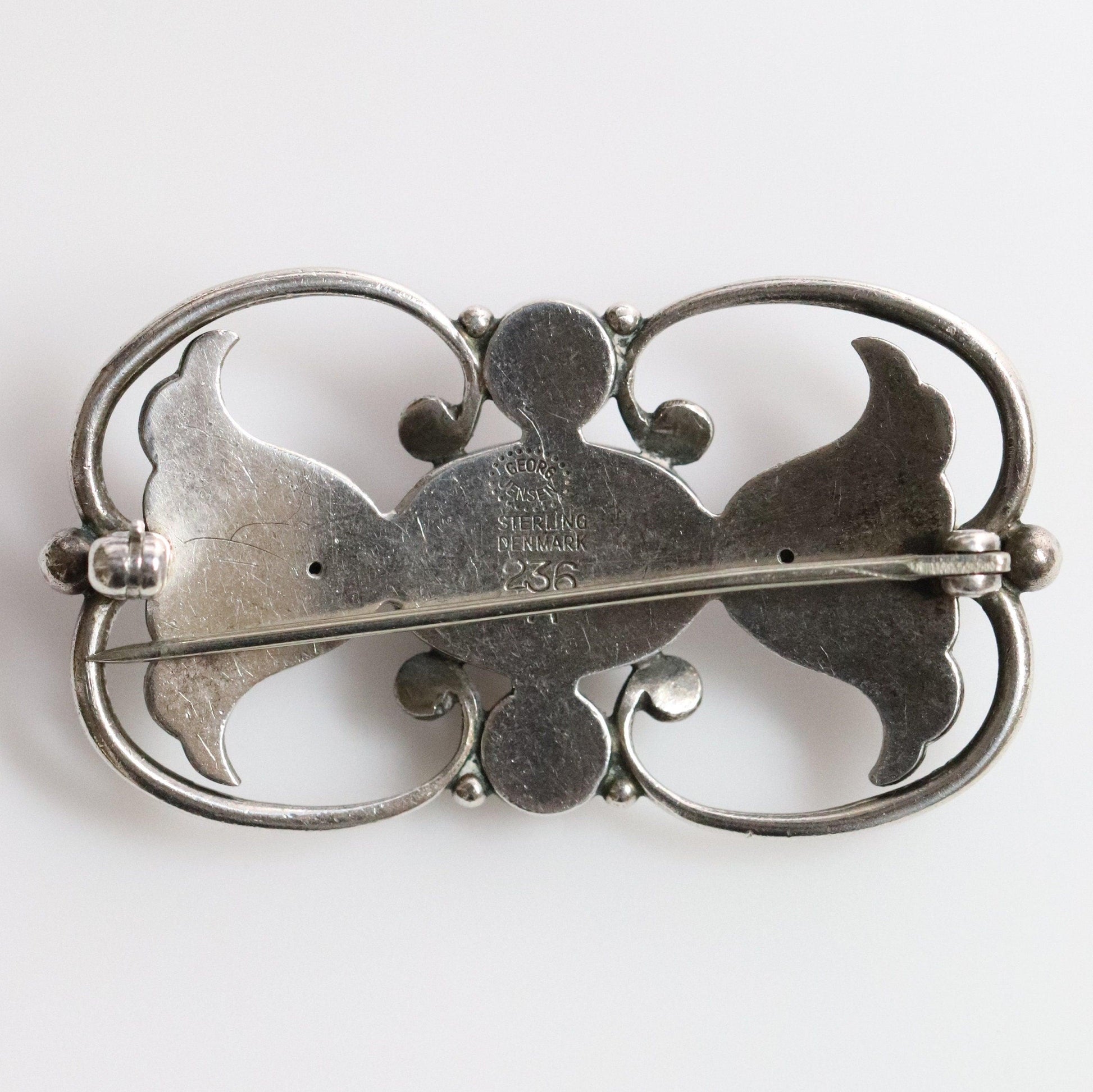 Georg Jensen Jewelry | Ornate Art Nouveau Pin Silver Vintage Brooch 236A - Carmel Fine Silver Jewelry