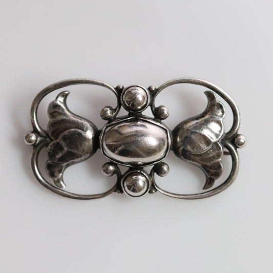Georg Jensen Jewelry | Ornate Art Nouveau Pin Silver Vintage Brooch 236A - Carmel FSJ