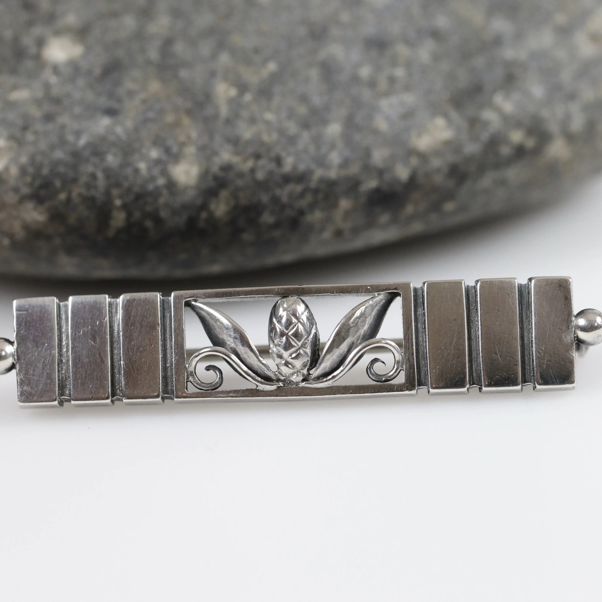Georg Jensen Jewelry | Ornate Art Nouveau Silver Vintage Brooch 236 - Carmel Fine Silver Jewelry
