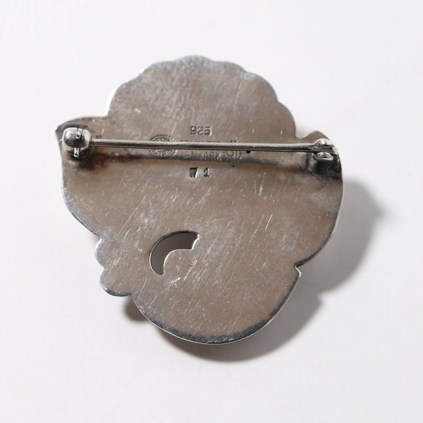 Georg Jensen Jewelry | Pink Quartz Floral Art Nouveau Silver Vintage Brooch 71 - Carmel Fine Silver Jewelry