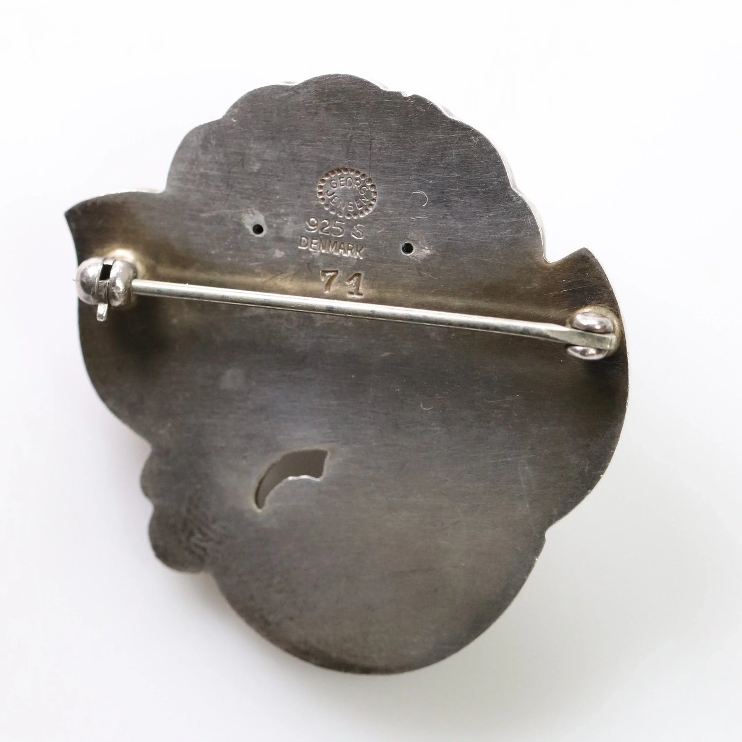Georg Jensen Jewelry | Sapphire Floral Art Nouveau Silver Vintage Brooch 71 - Carmel Fine Silver Jewelry