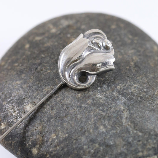 Georg Jensen Tulip Hat Pin | Vintage Sterling Silver | Mid-Century USA - Carmel FSJ