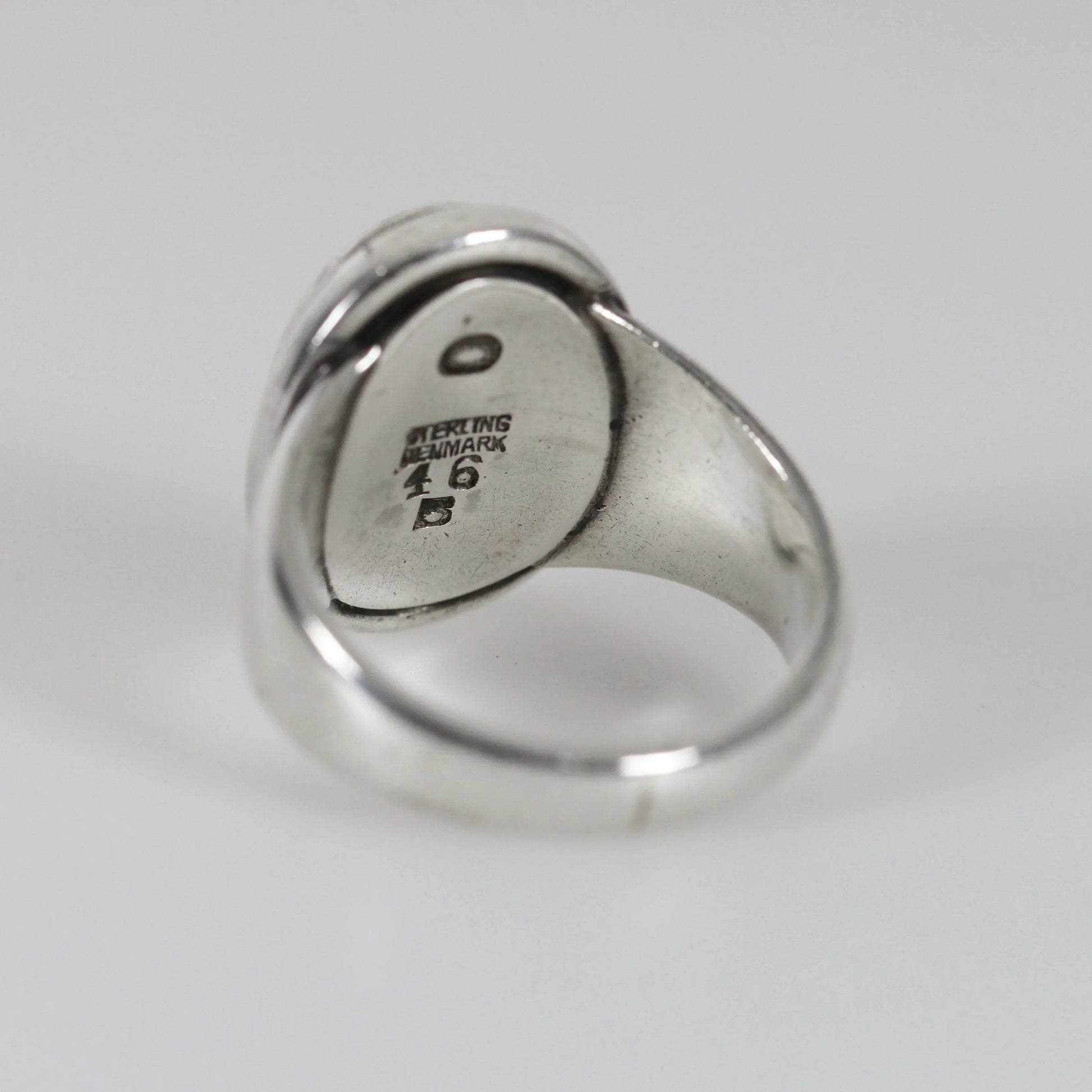 Georg Jensen Vintage Jewelry | Harald Nielsen Art Deco Hematite Ring 46B Denmark - Carmel Fine Silver Jewelry