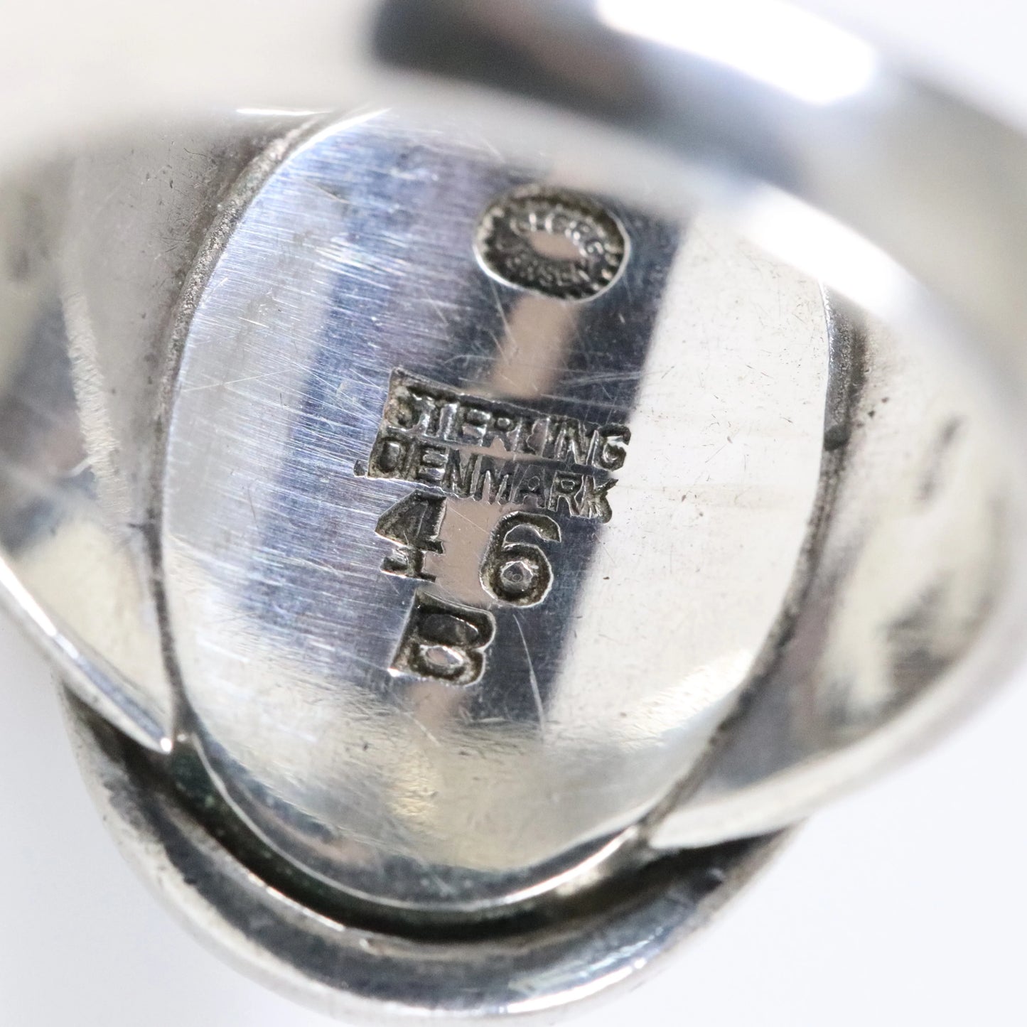 Georg Jensen Vintage Jewelry | Harald Nielsen Art Deco Hematite Ring 46B Denmark - Carmel Fine Silver Jewelry