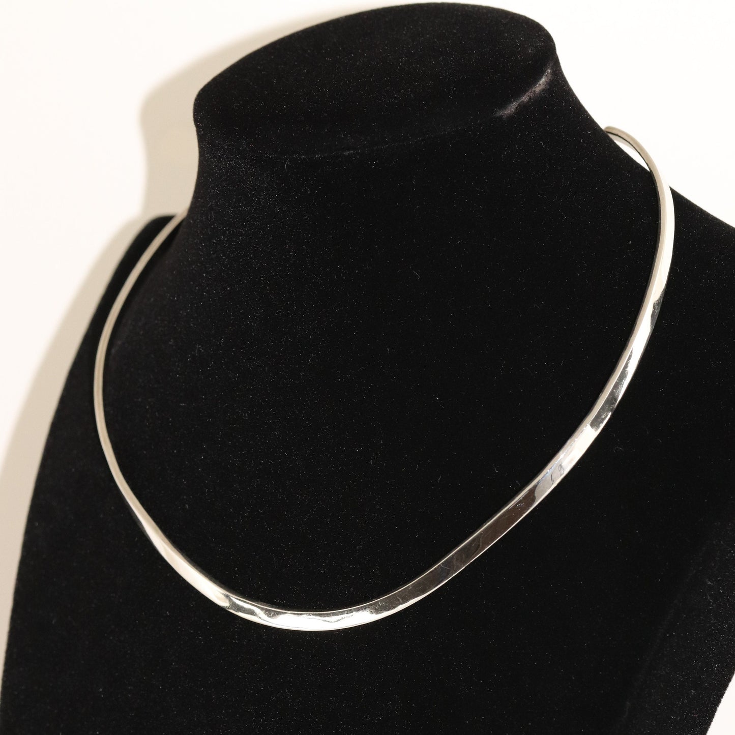 Taxco Choker Necklace | Vintage Sterling Silver | 15.5" Neck Length 4mm Wide 16 Grams