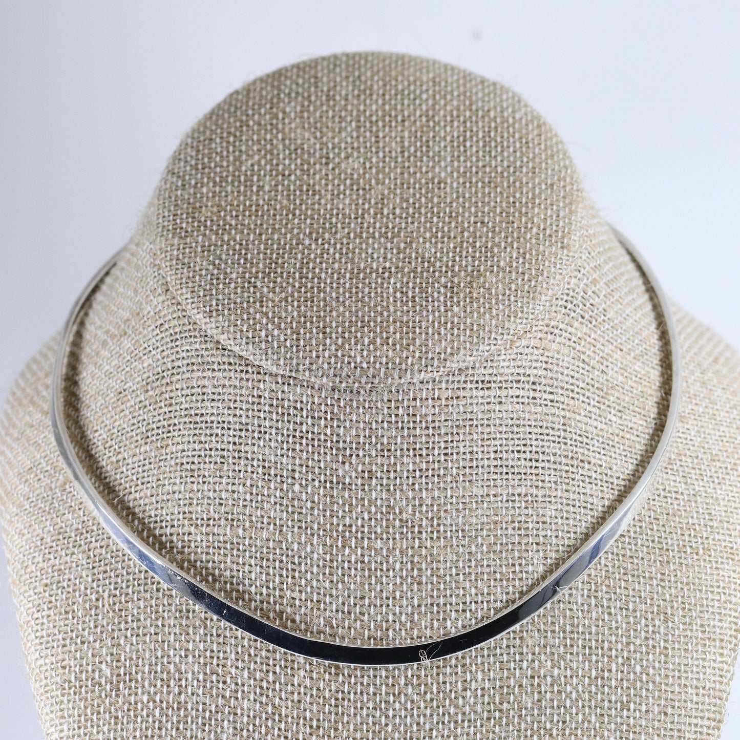 Taxco Choker Necklace | Vintage Sterling Silver | 15.5" Neck Length 4mm Wide 16 Grams