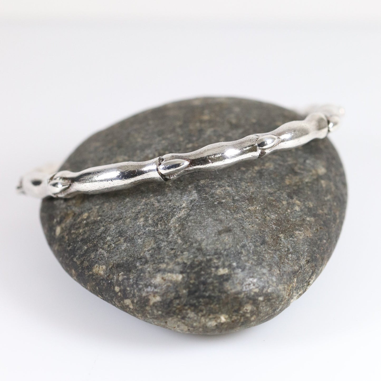 Antonio Pineda Taxco Bamboo Bangle | Vintage Sterling Silver | Mid-Century Mexico Bracelet