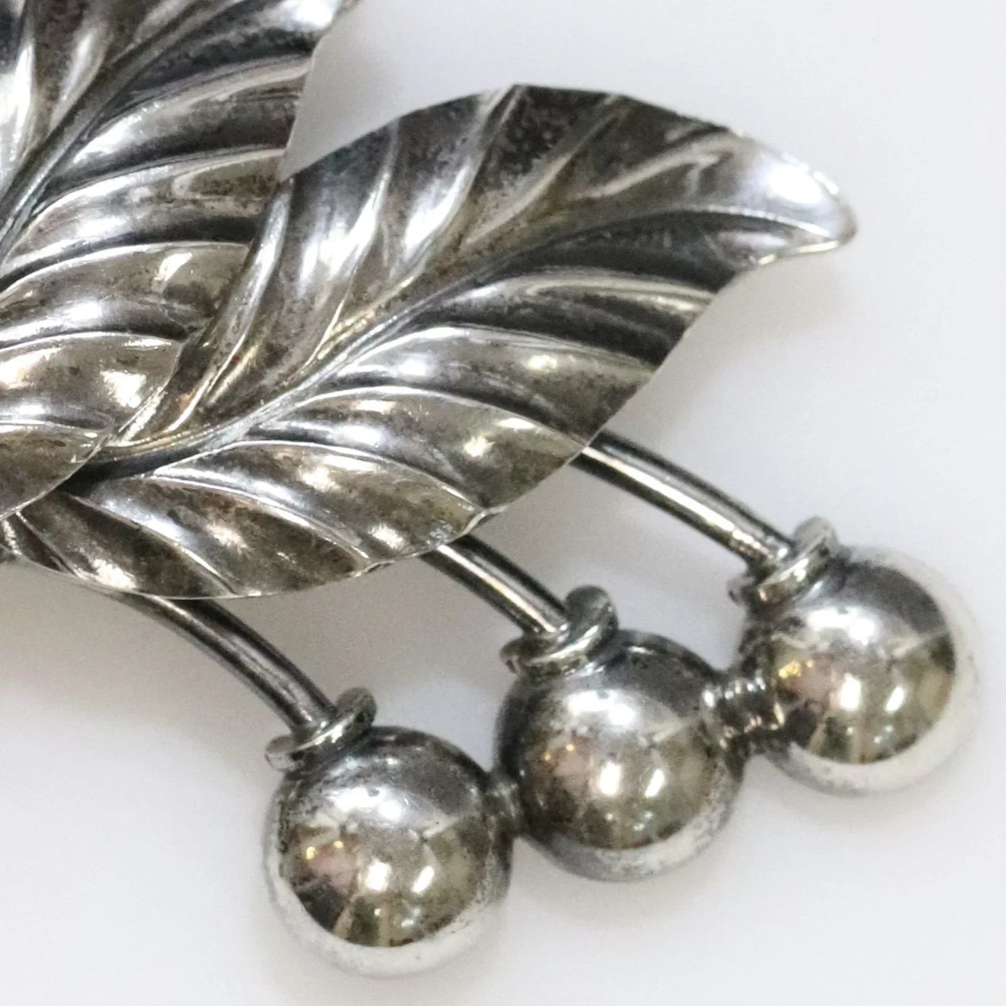 Marius Sørensen Scandinavian Berry and Leaf Brooch Denmark