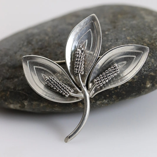 SOLD OUT: Aarre & Krogh | Vintage Sterling Silver | Three Petal Calla Lily Pin - Carmel FSJ