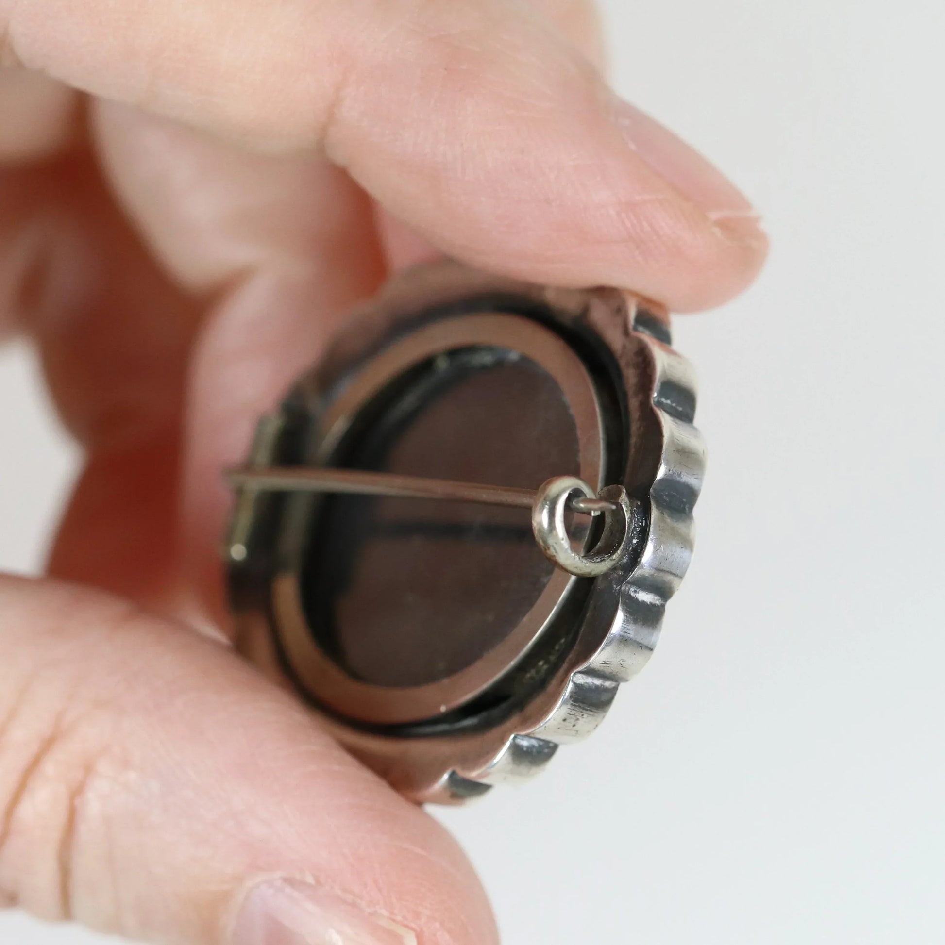 SOLD OUT: Antique English Silver Jewelry | Victorian Locket Brooch - Carmel Fine Silver Jewelry