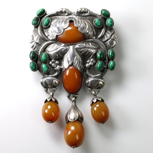 SOLD OUT: Antique Georg Jensen Jewelry | Rare Art Nouveau Master Brooch 96 - Carmel Fine Silver Jewelry