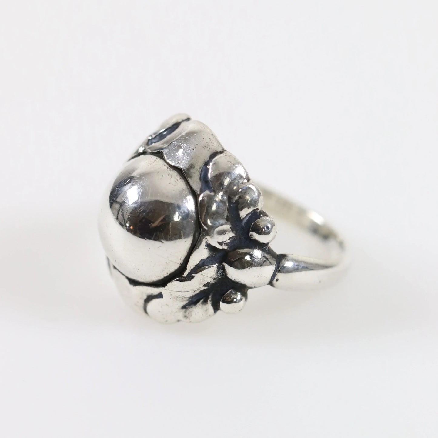 SOLD OUT: Antique Georg Jensen Jewelry | Silver Cabochon 830 Silver Ring 11A - Carmel Fine Silver Jewelry