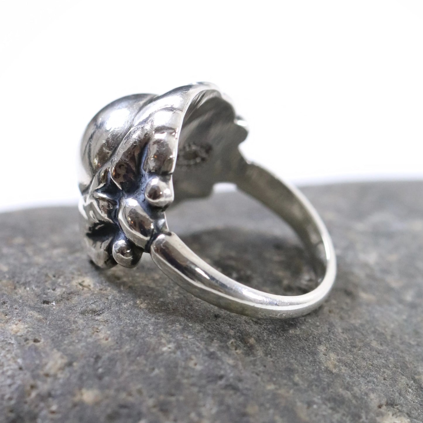 SOLD OUT: Antique Georg Jensen Jewelry | Silver Cabochon 830 Silver Ring 11A - Carmel Fine Silver Jewelry