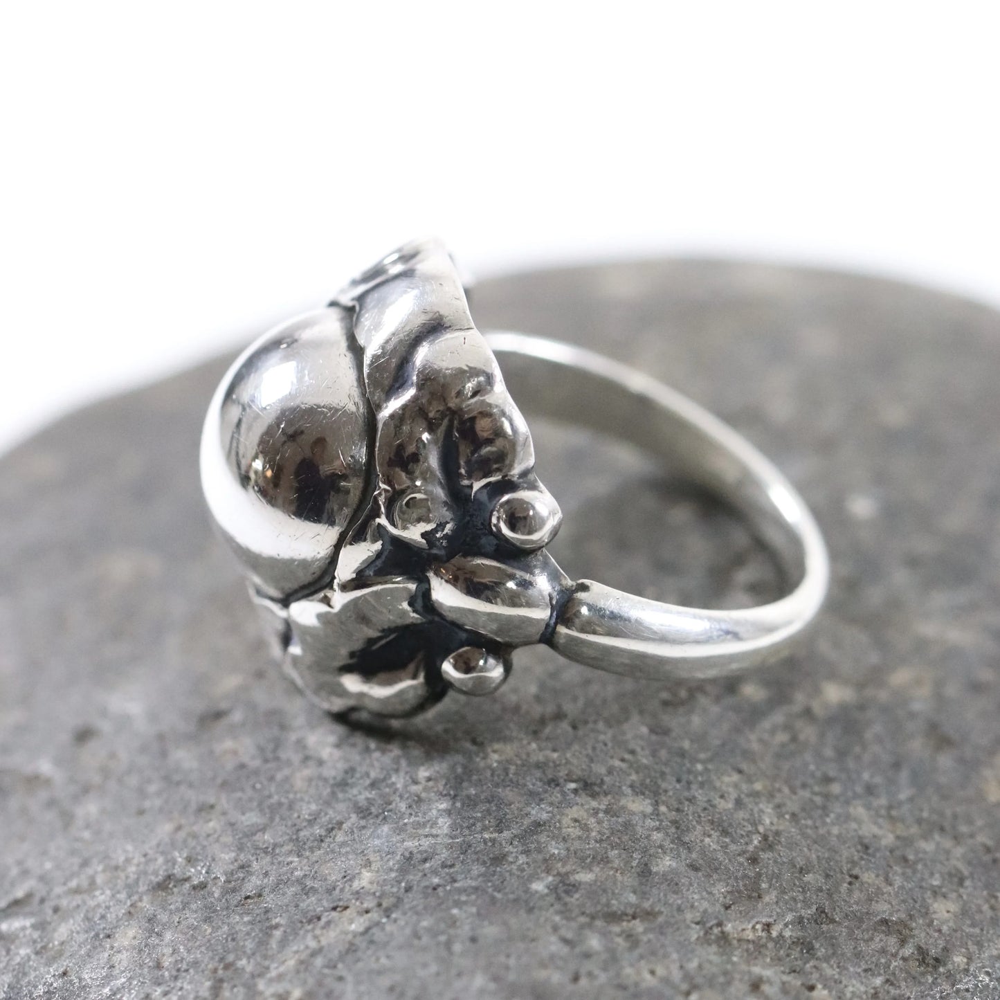 SOLD OUT: Antique Georg Jensen Jewelry | Silver Cabochon 830 Silver Ring 11A - Carmel Fine Silver Jewelry