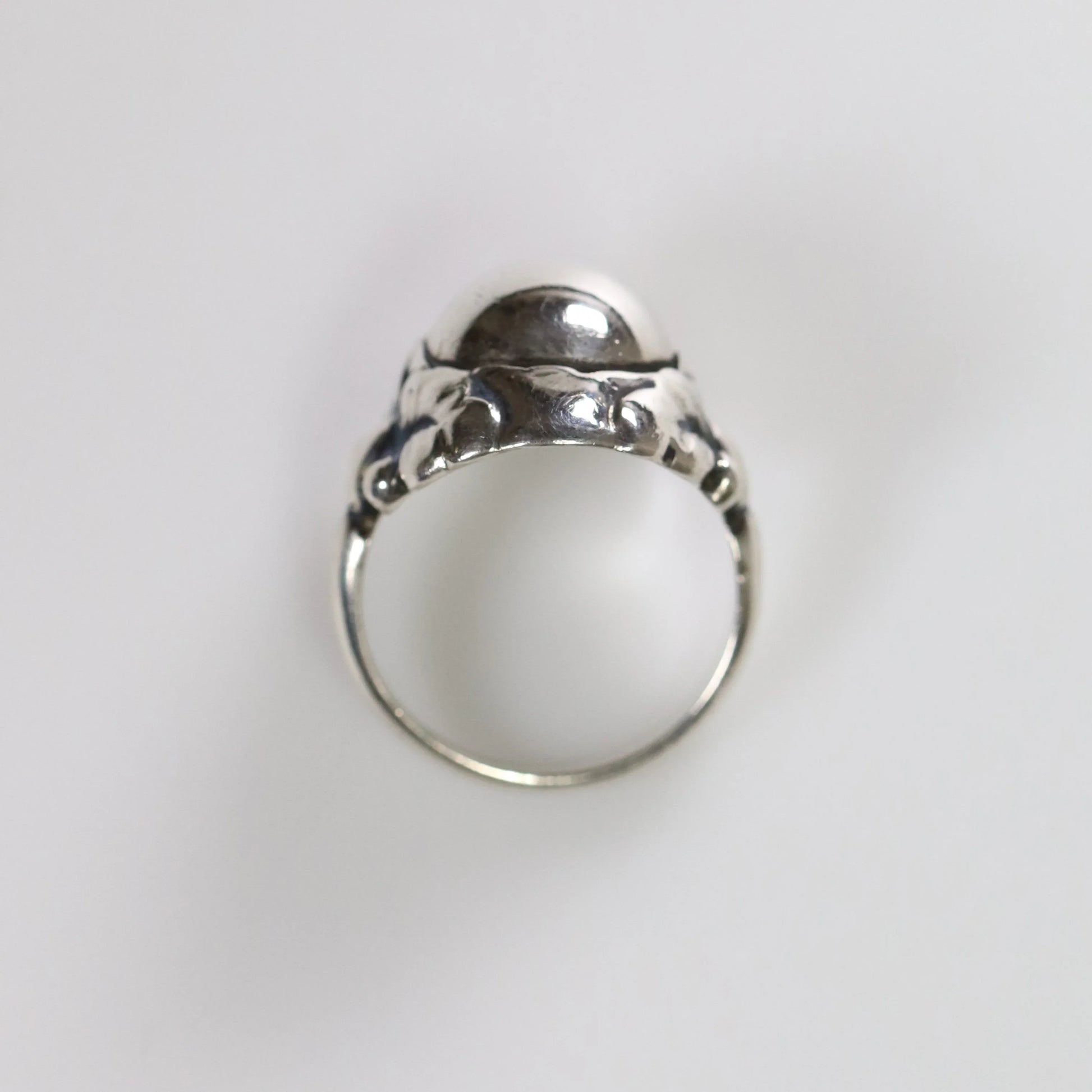 SOLD OUT: Antique Georg Jensen Jewelry | Silver Cabochon 830 Silver Ring 11A - Carmel Fine Silver Jewelry