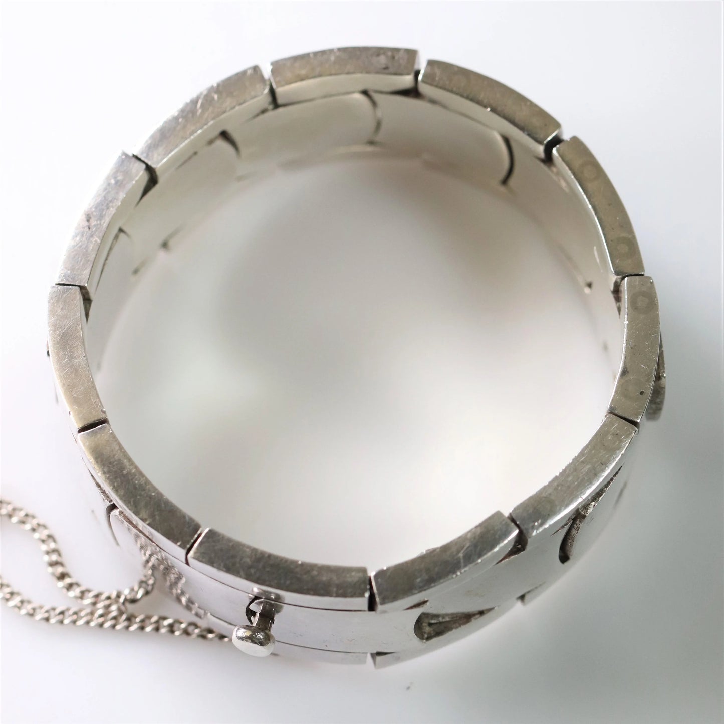 SOLD OUT: Antonio Pineda Bracelet | Taxco Mid-Century Modernist Panel | Vintage 970 Sterling Silver Mexico - Carmel Fine Silver Jewelry