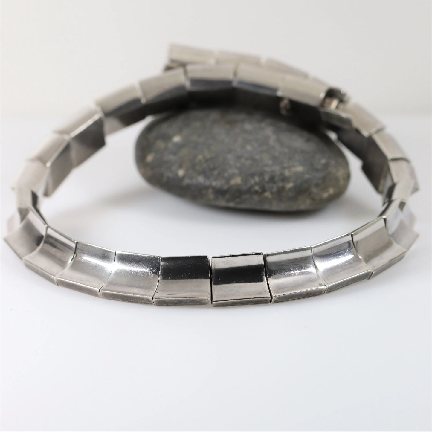 SOLD OUT: Antonio Pineda Taxco Heavy Modernist Necklace | Vintage Sterling Silver | 970 Silver Mid-Century Mexico - Carmel Fine Silver Jewelry