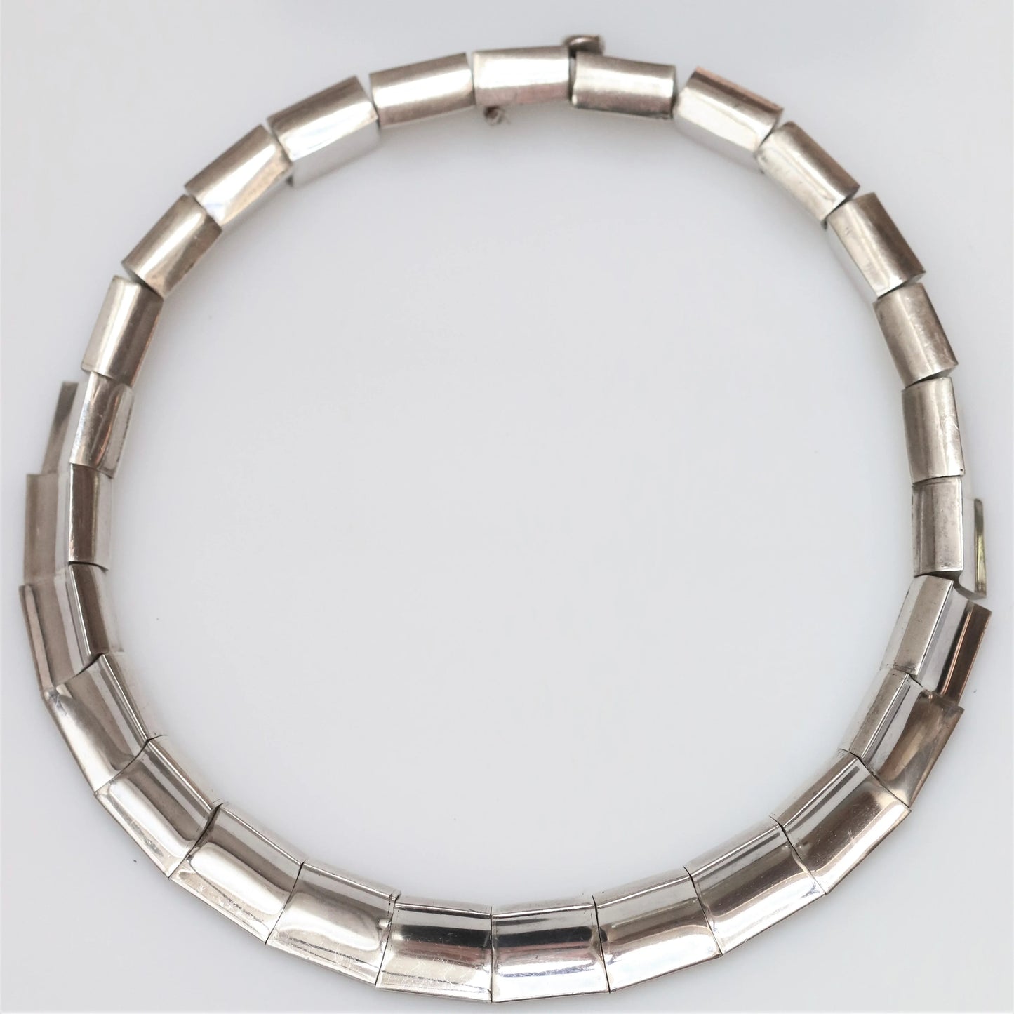 SOLD OUT: Antonio Pineda Taxco Heavy Modernist Necklace | Vintage Sterling Silver | 970 Silver Mid-Century Mexico - Carmel Fine Silver Jewelry