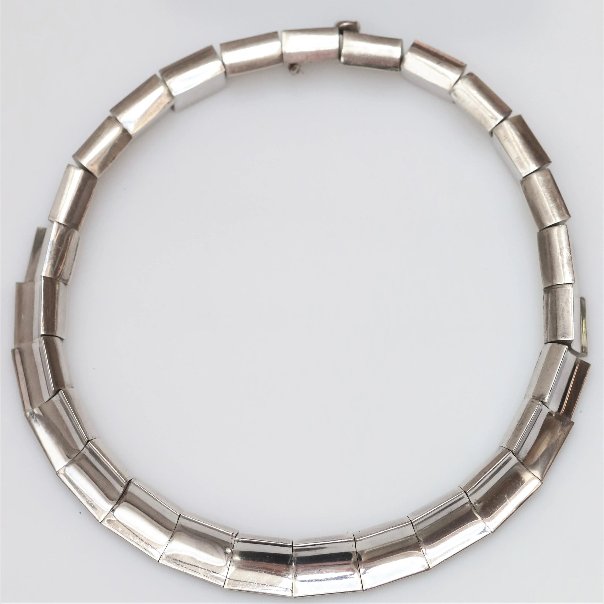 SOLD OUT: Antonio Pineda Taxco Heavy Modernist Necklace | Vintage Sterling Silver | 970 Silver Mid-Century Mexico - Carmel Fine Silver Jewelry