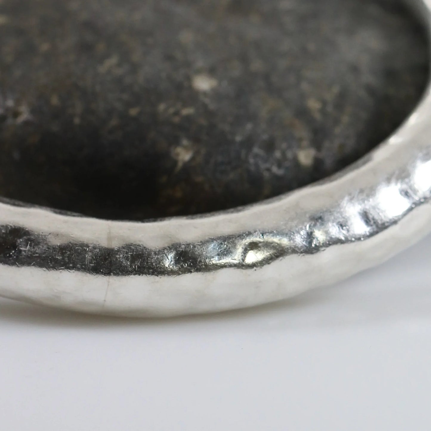 SOLD OUT: Chunky Modernist Bangle | Vintage Sterling Silver | Hammered Bracelet - Carmel Fine Silver Jewelry