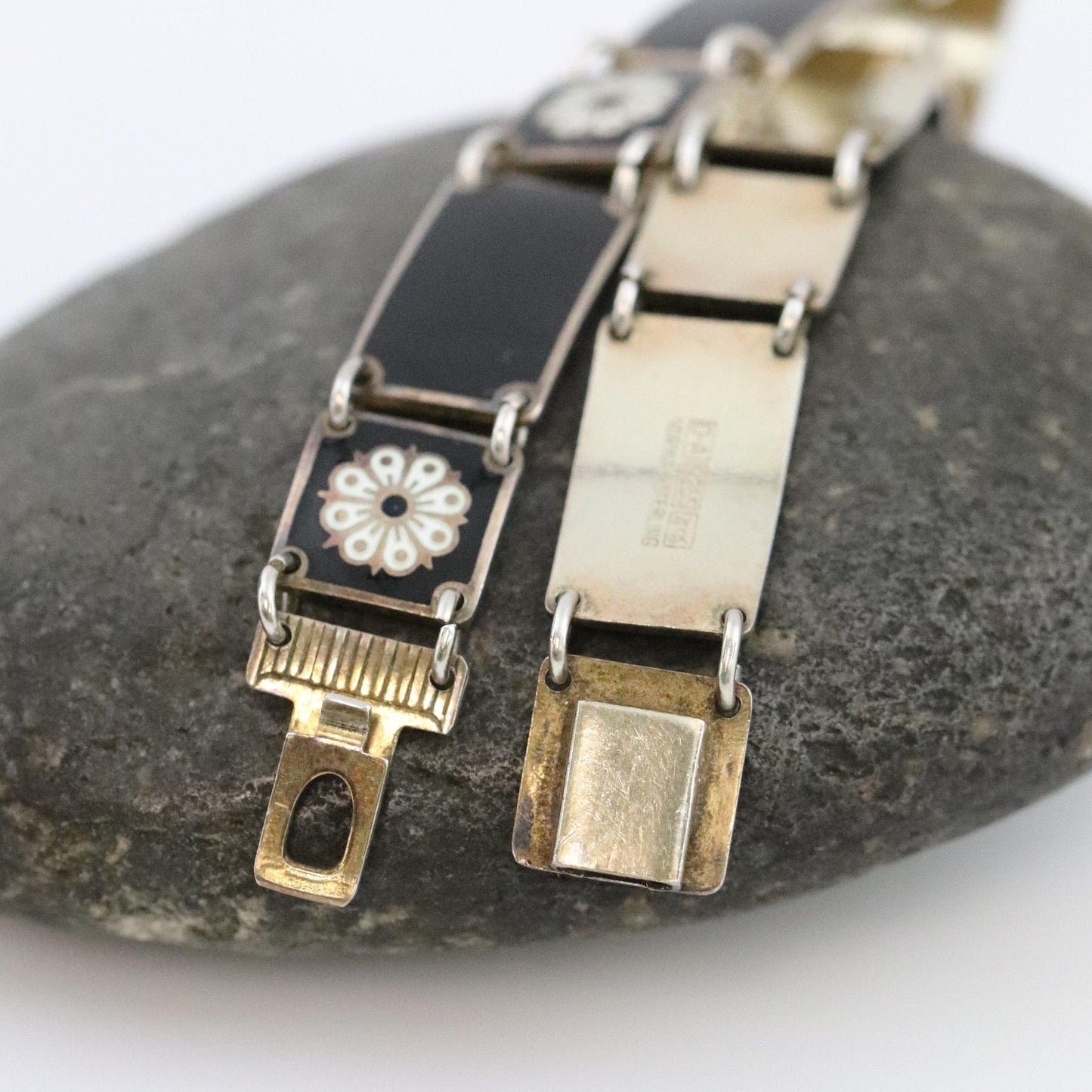 SOLD OUT: DAVID ANDERSEN BLACK AND WHITE ENAMEL BRACELET - Carmel FSJ