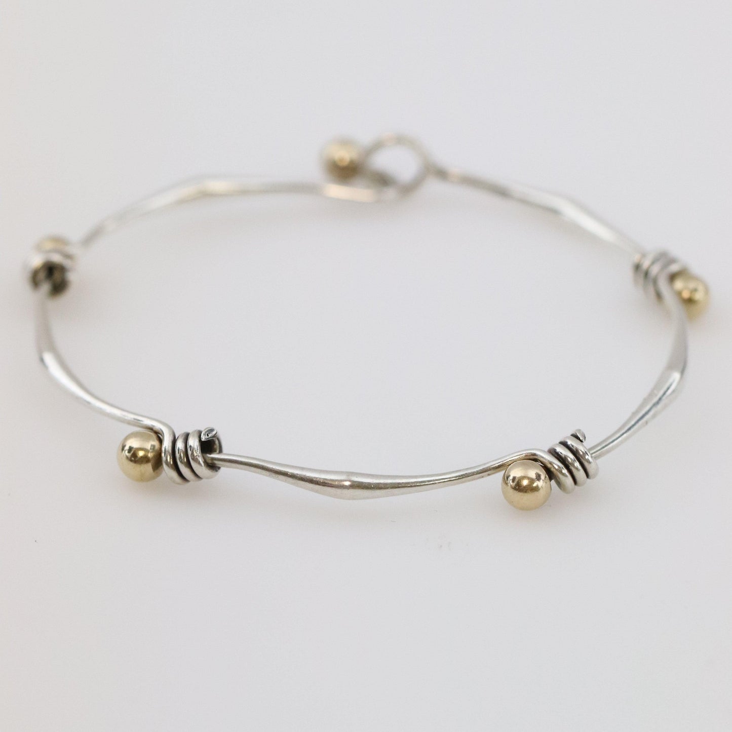 SOLD OUT: ED LEVIN 14K BALL AND SILVER BAR BRACELET - Carmel FSJ