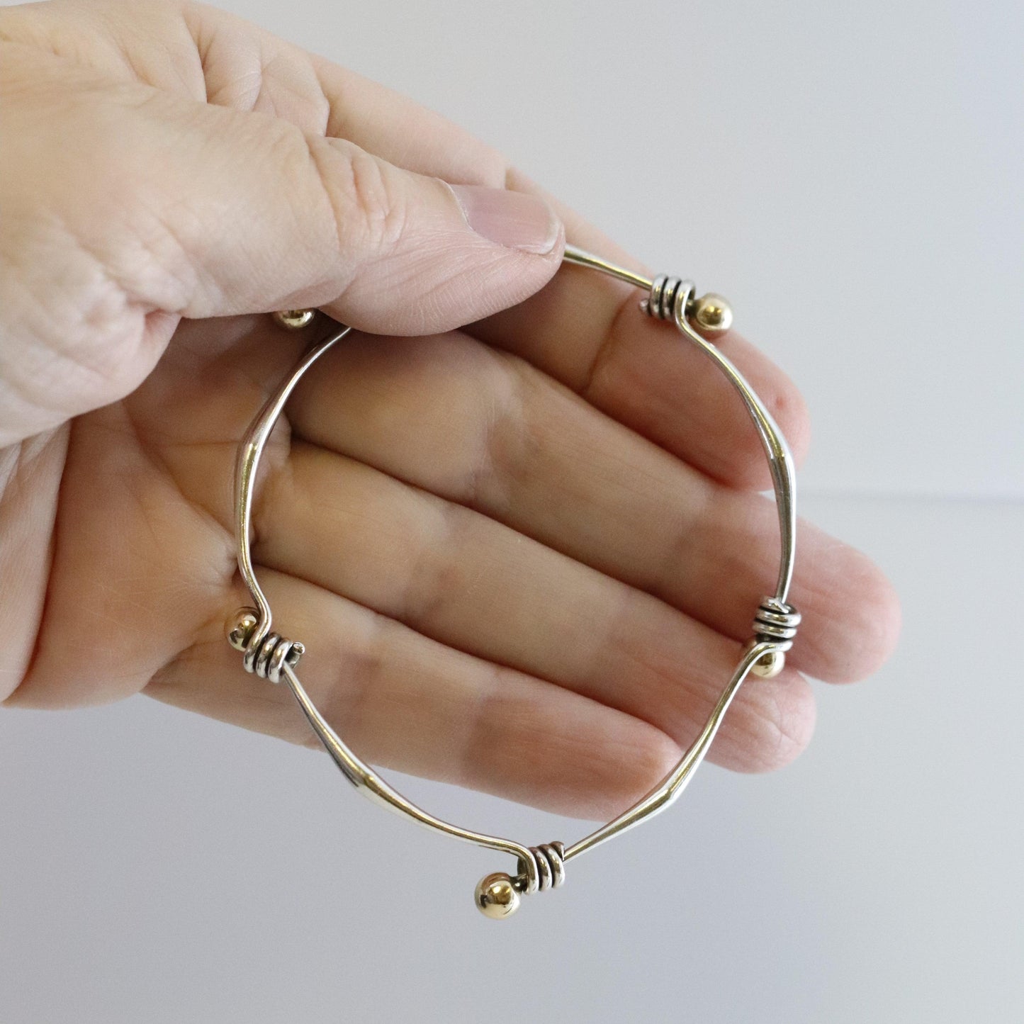 SOLD OUT: ED LEVIN 14K BALL AND SILVER BAR BRACELET - Carmel FSJ