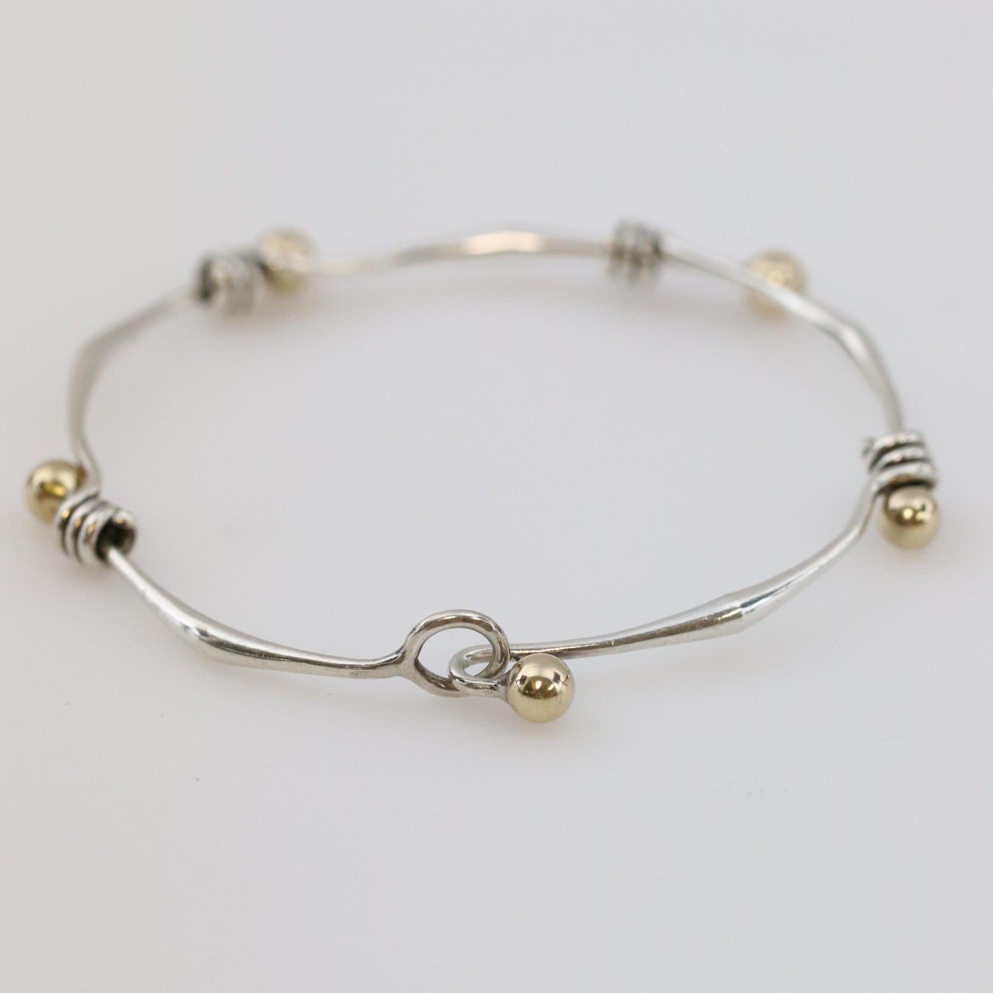 SOLD OUT: ED LEVIN 14K BALL AND SILVER BAR BRACELET - Carmel FSJ