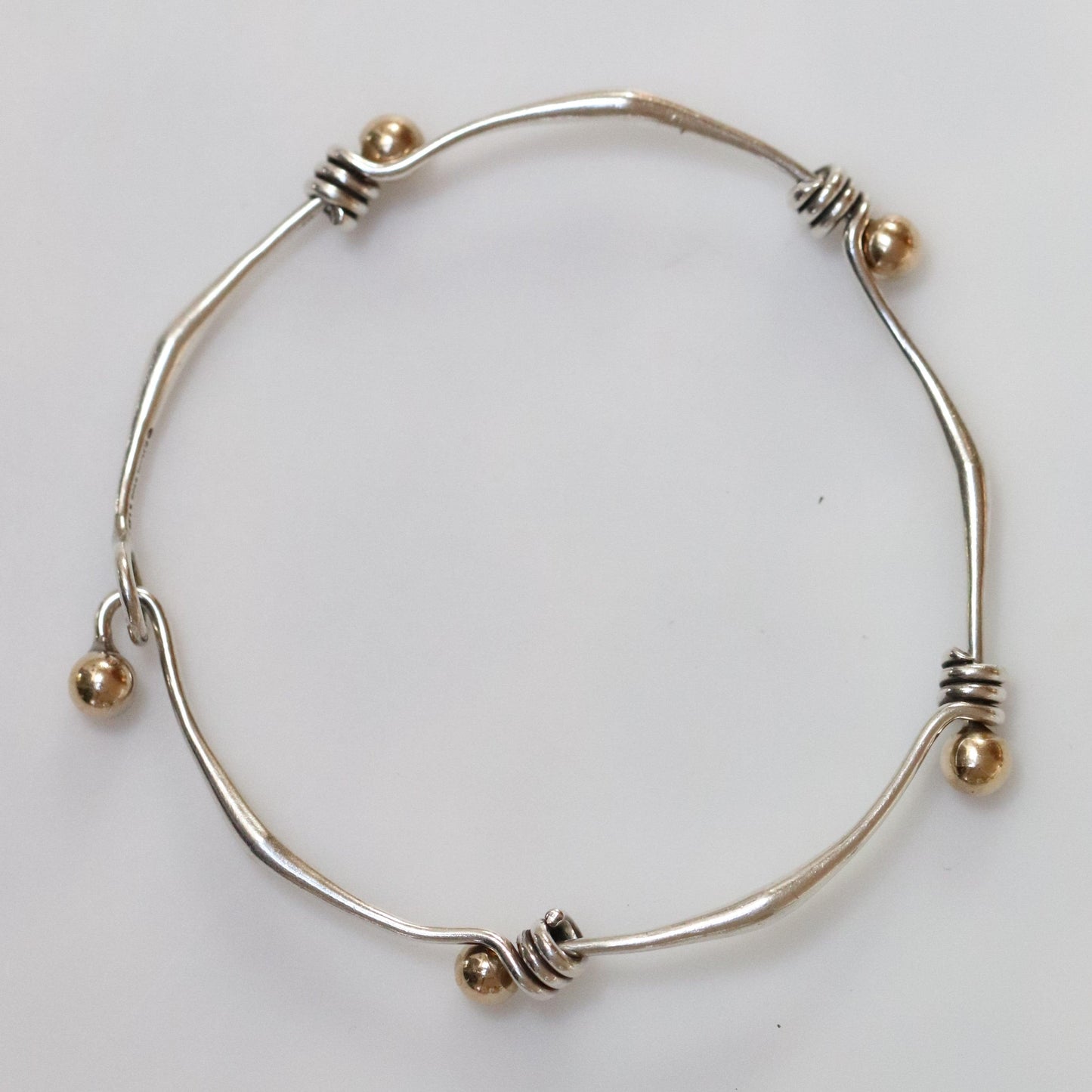 SOLD OUT: ED LEVIN 14K BALL AND SILVER BAR BRACELET - Carmel FSJ