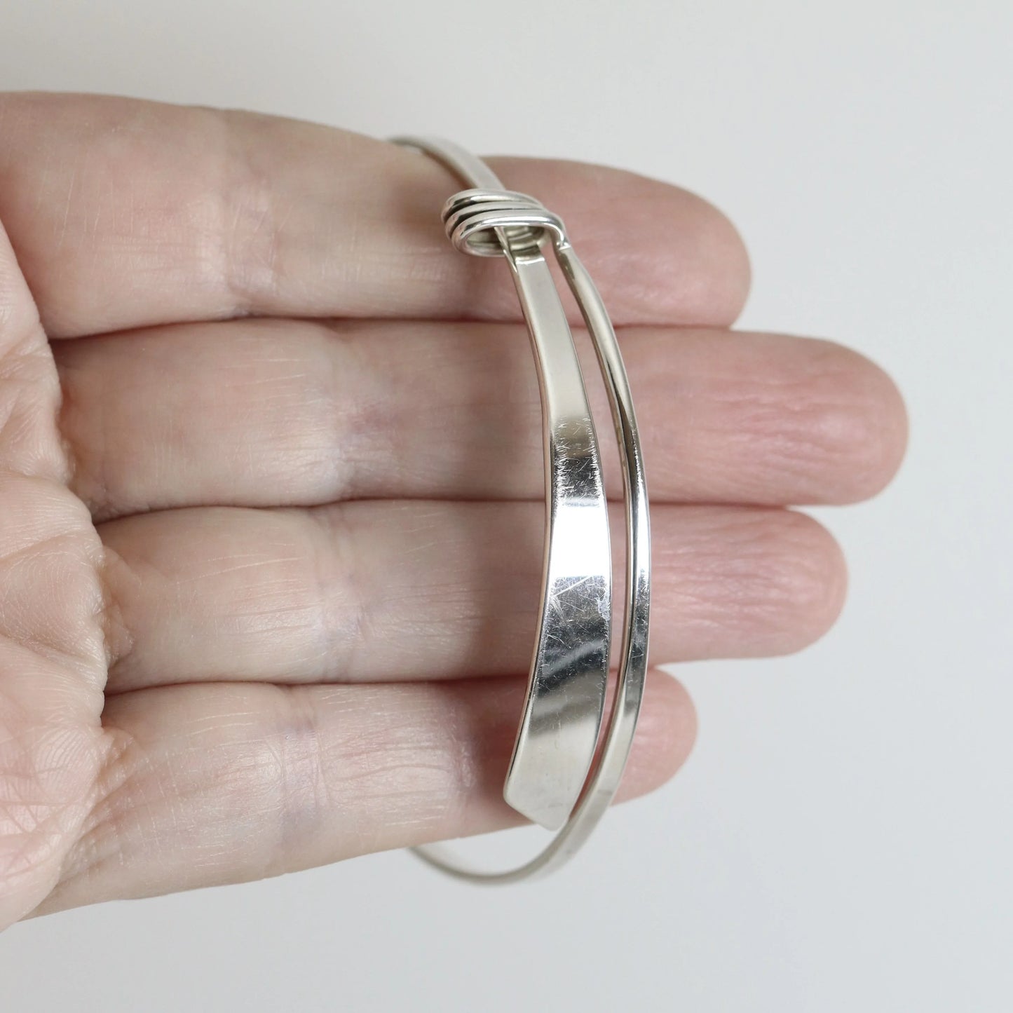 SOLD OUT: Ed Levin Blade Bracelet | Vintage Sterling Silver | Adjustable Modernist Mid-Century Bangle - Carmel Fine Silver Jewelry