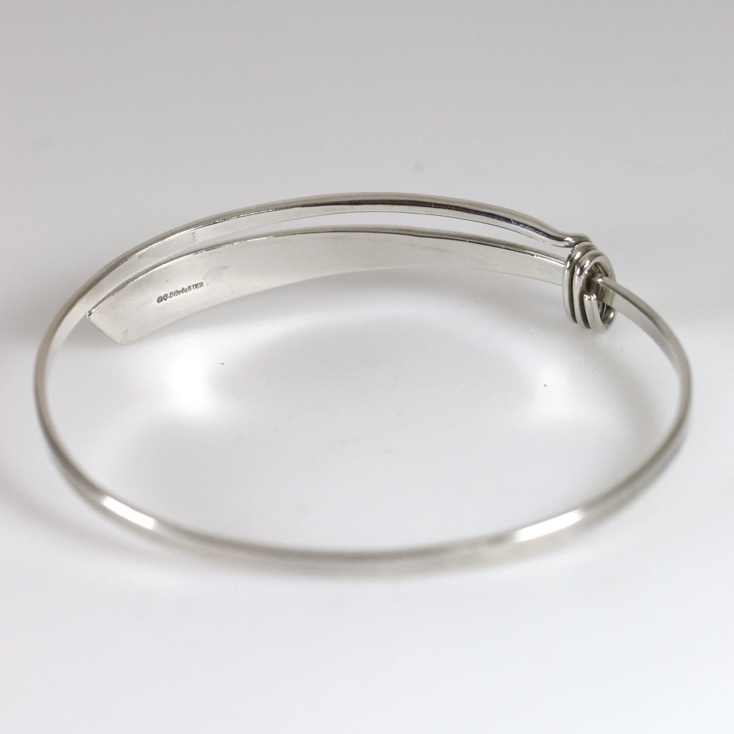 SOLD OUT: Ed Levin Blade Bracelet | Vintage Sterling Silver | Adjustable Modernist Mid-Century Bangle - Carmel Fine Silver Jewelry